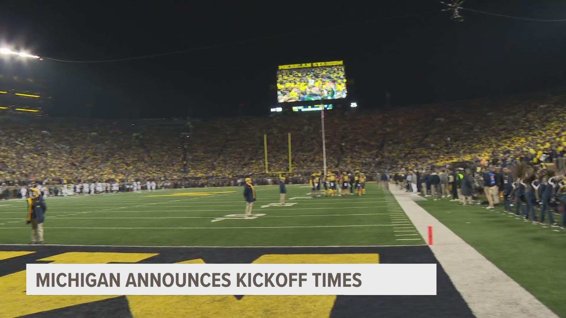 Michigan football announces kickoff times for season opener and Ohio State game