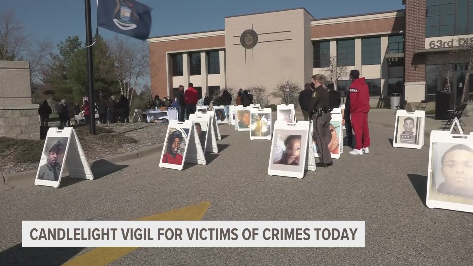 A vigil is being held in Grand Rapids for victims of crimes.