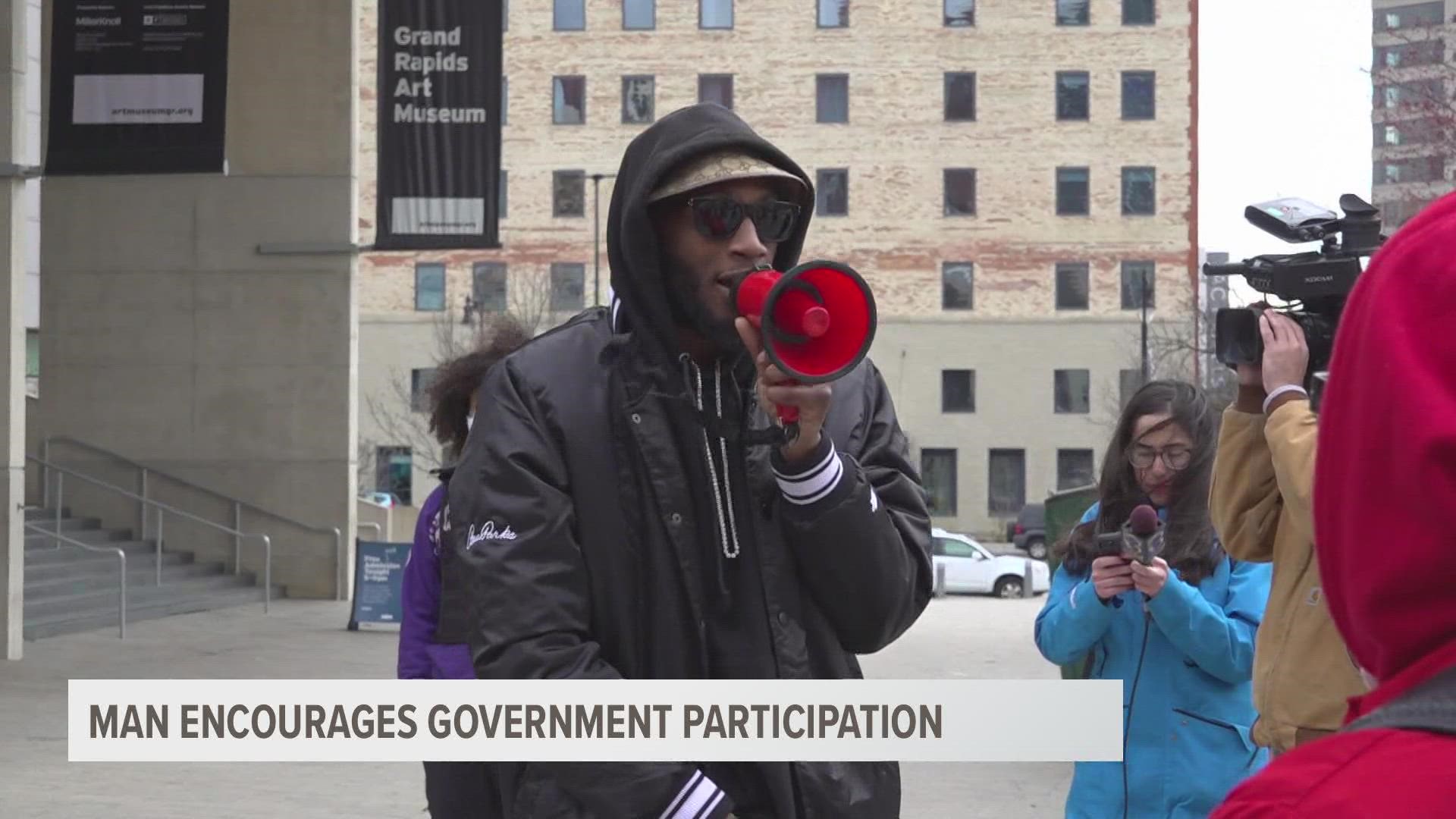 This was the third straight night of marching in downtown Grand Rapids. The group wants reform, but one man is encouraging people to make a change at the ballot box.