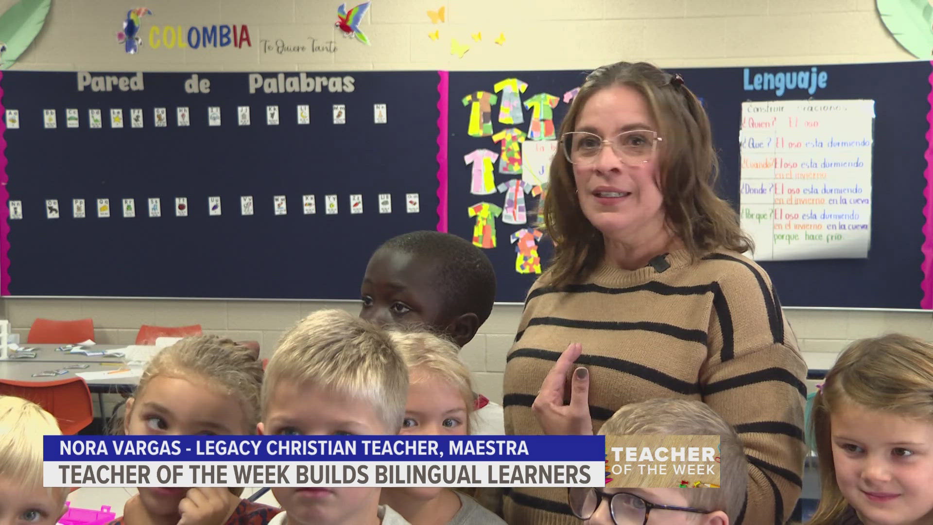 She started out telling stories as a journalist in Colombia. Today, the story is all about her because she’s our newest Teacher of the Week.