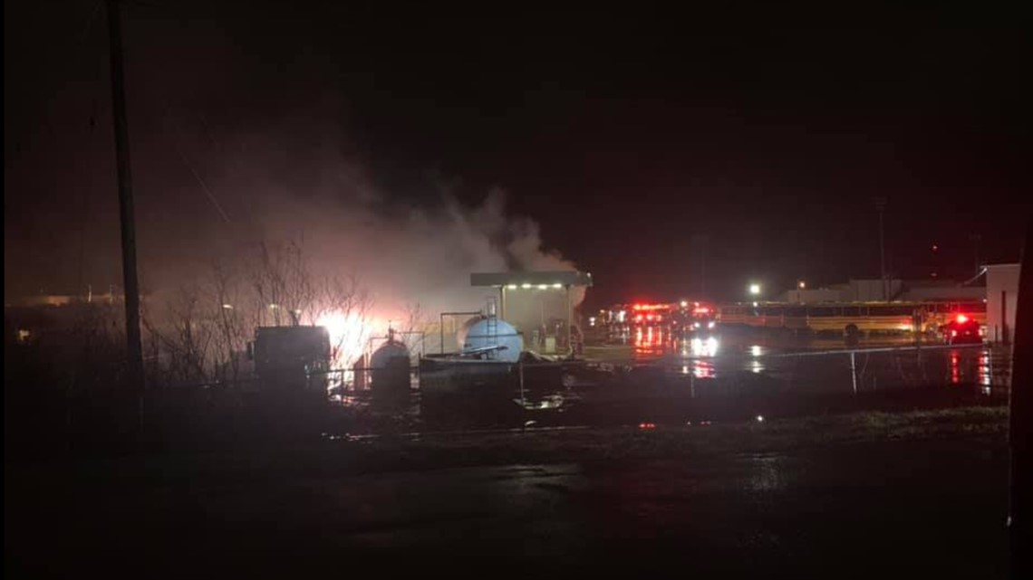Crews respond to fire at Sparta bus garage