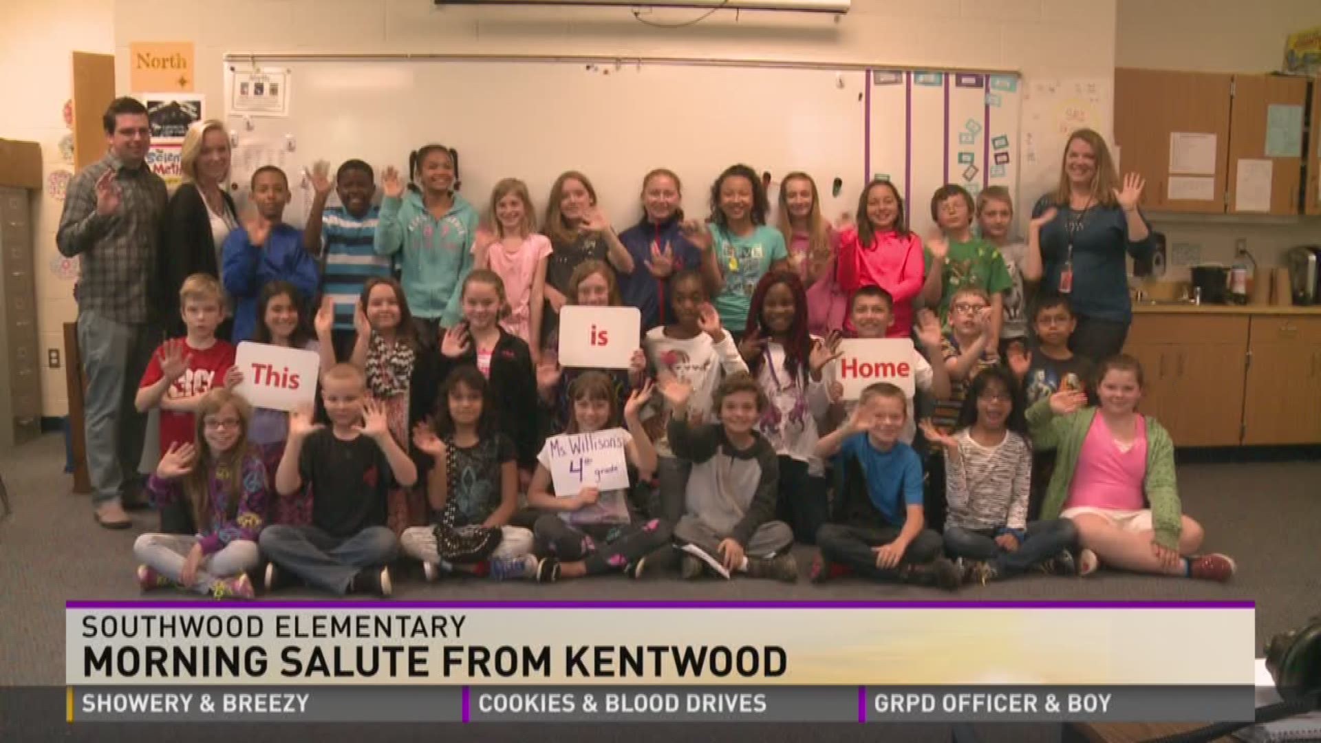 This is Ms. Willison's fourth grade class from Southwood Elementary School in Kentwood.