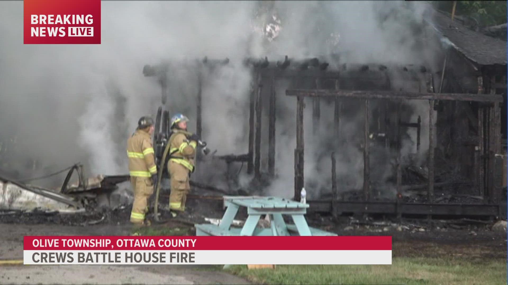 No one was injured in the fire. Records show the home is also an active childcare facility.