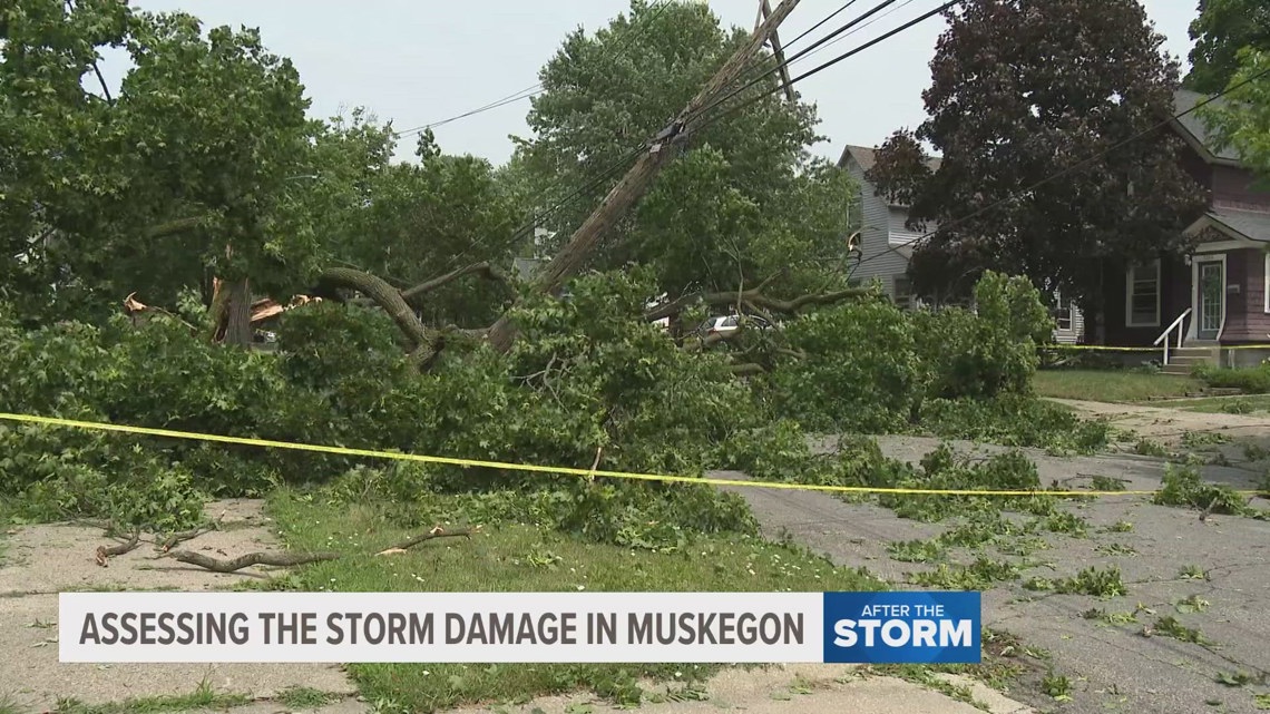 Assessing the storm damage in Muskegon County | wzzm13.com