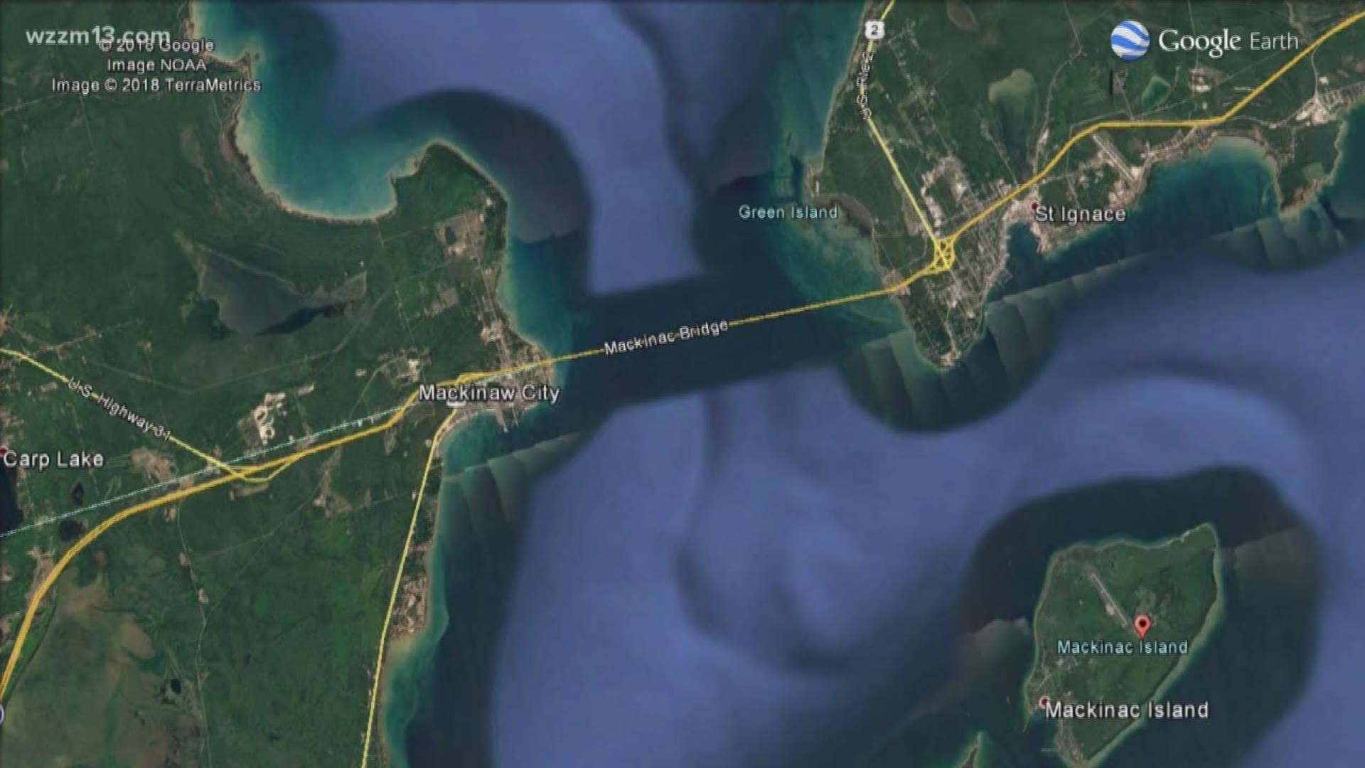Marine vessel may have caused leaks into Straits of Mackinac