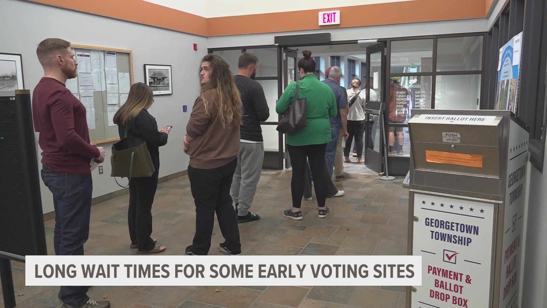 Georgetown Township Hall, the busiest location in Ottawa County, has seen wait times from 45 minutes to an hour during the early voting period.