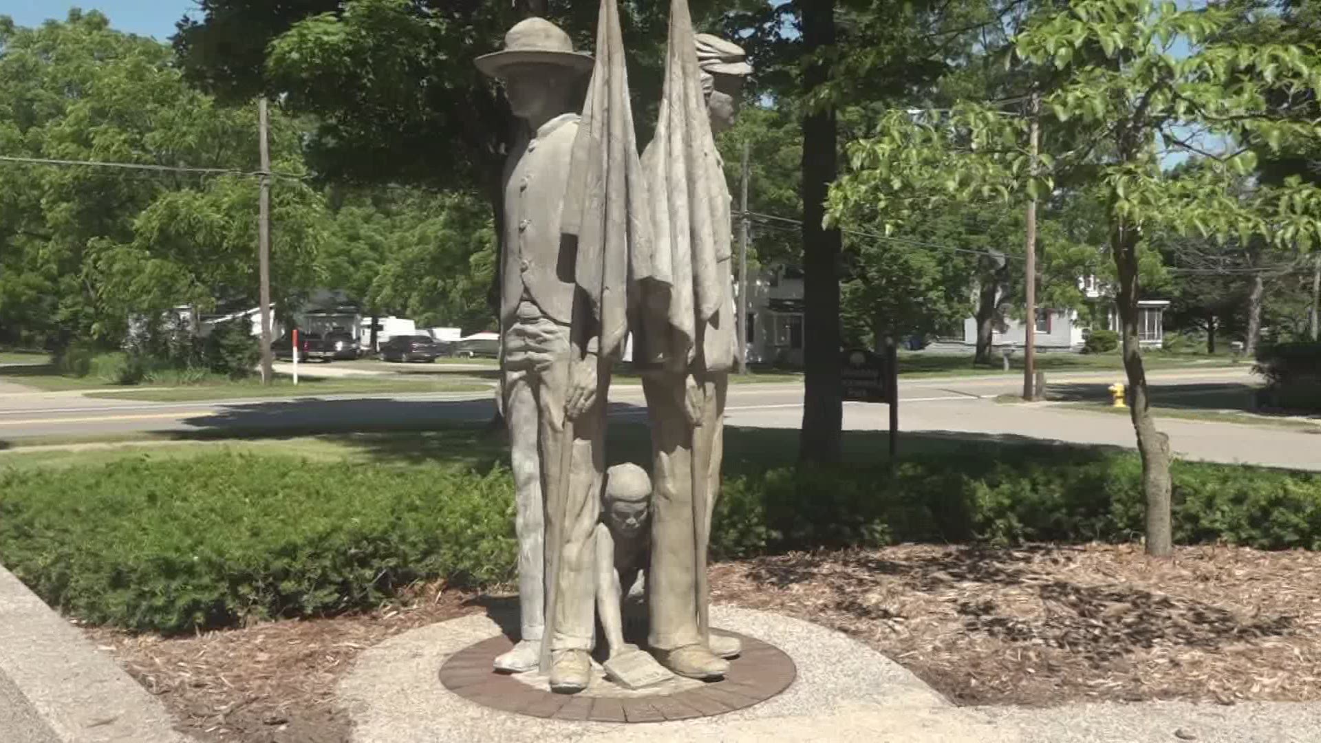 Allendale Township leaders will vote next week on removing parts of a Civil War statue.