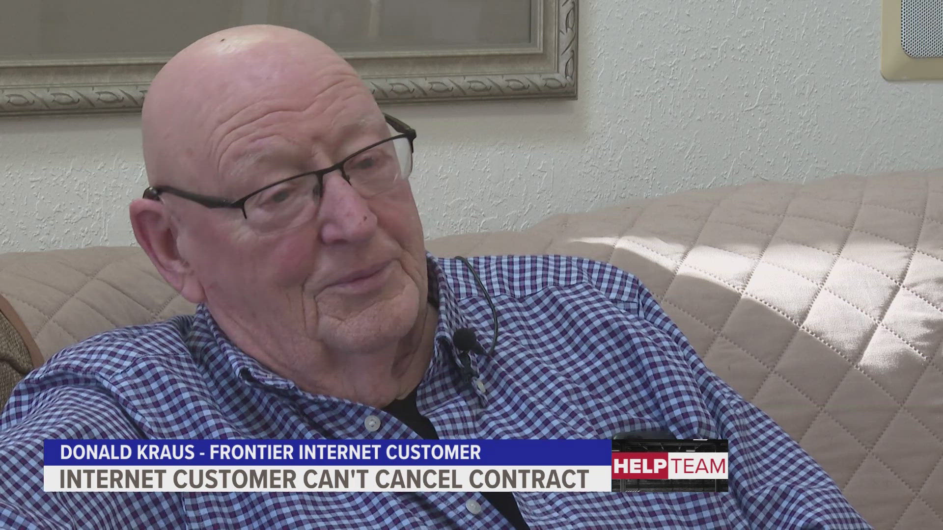 Donald Kraus has been struggling to cancel his Frontier Internet and claims he's being charged his monthly bill and not a termination fee.