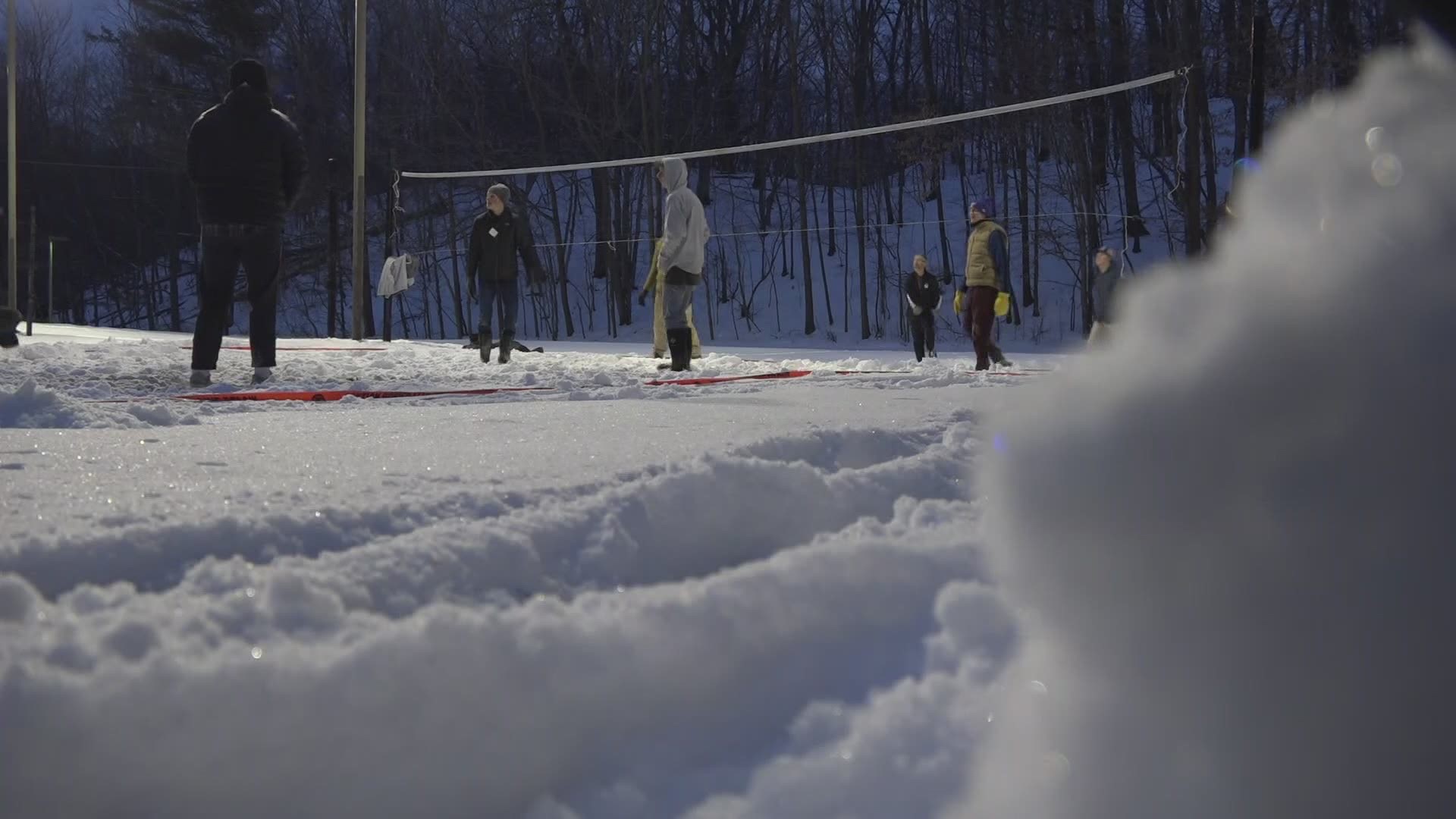January in Michigan isn't when you'd expect beach volleyball to be happening. But for one lakeshore church group, it's a tradition even snow can't slow down.