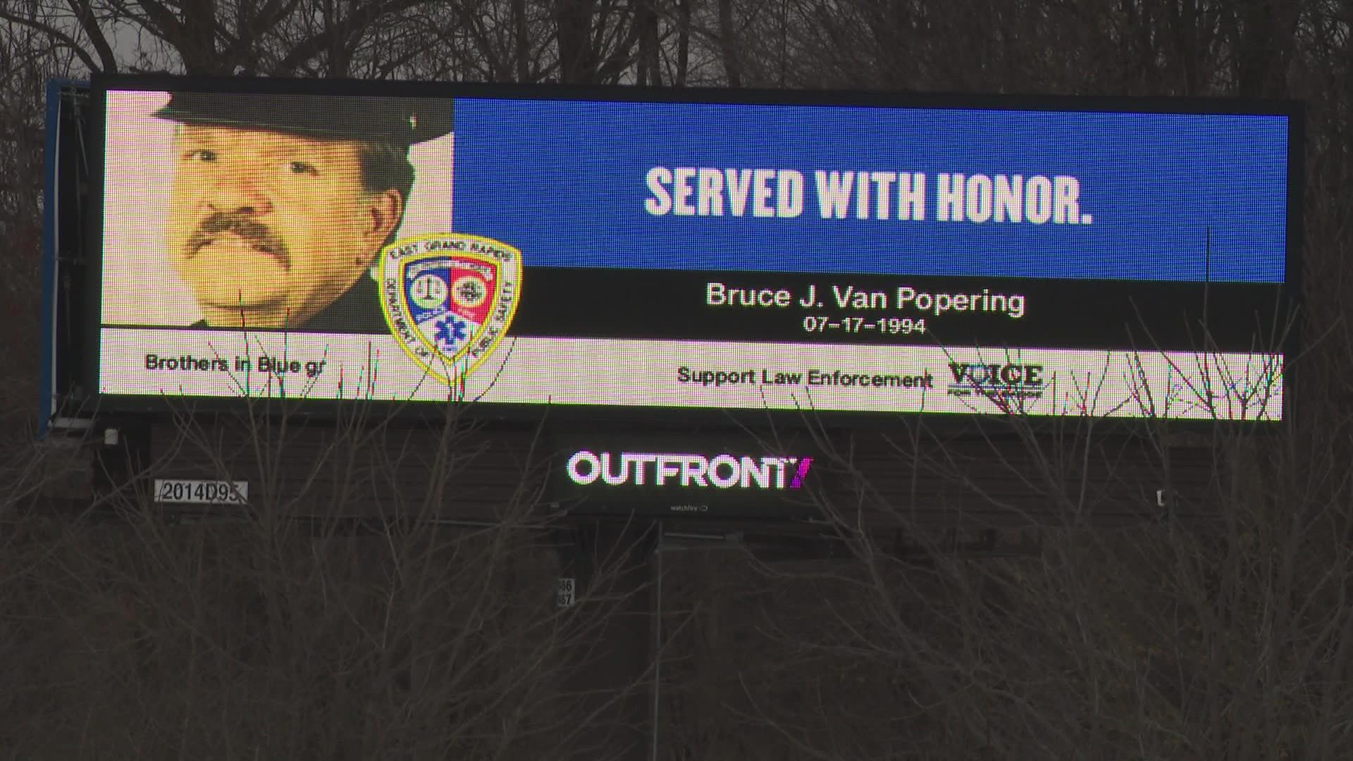 An East Grand Rapids Police Officer is being honored during the month of February, nearly 30 years after he was hit by a drunk driver and died of his injuries.