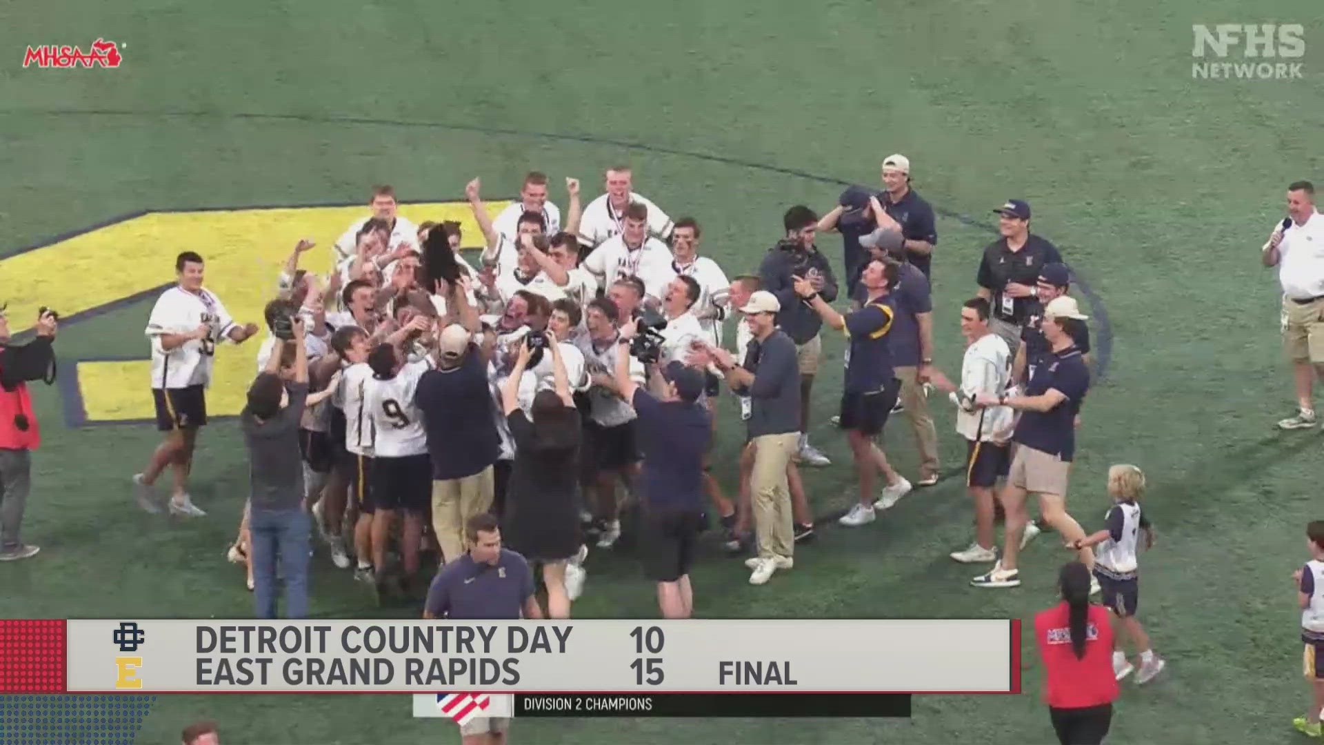 The Pioneers defeated Detroit Country Day on Friday night at the University of Michigan.