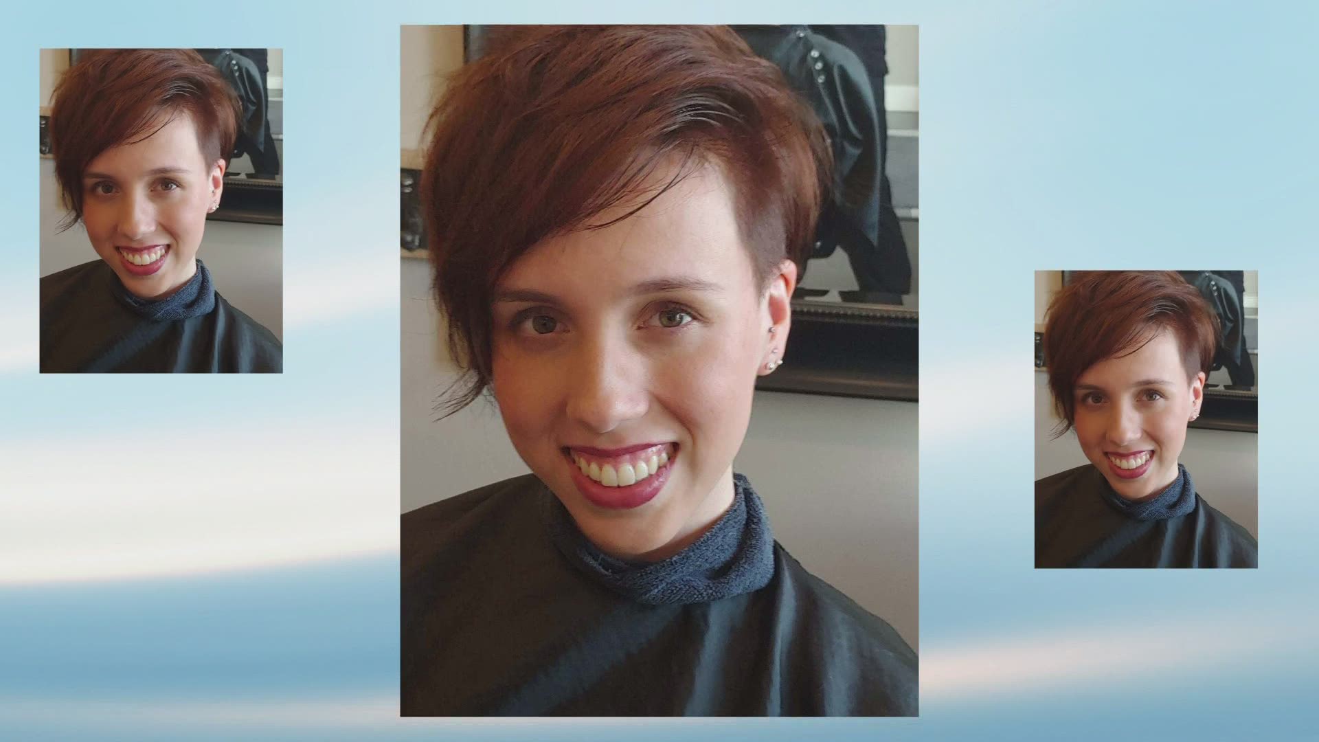 See a local woman's new look as she trades in her long locks for a shorter style.