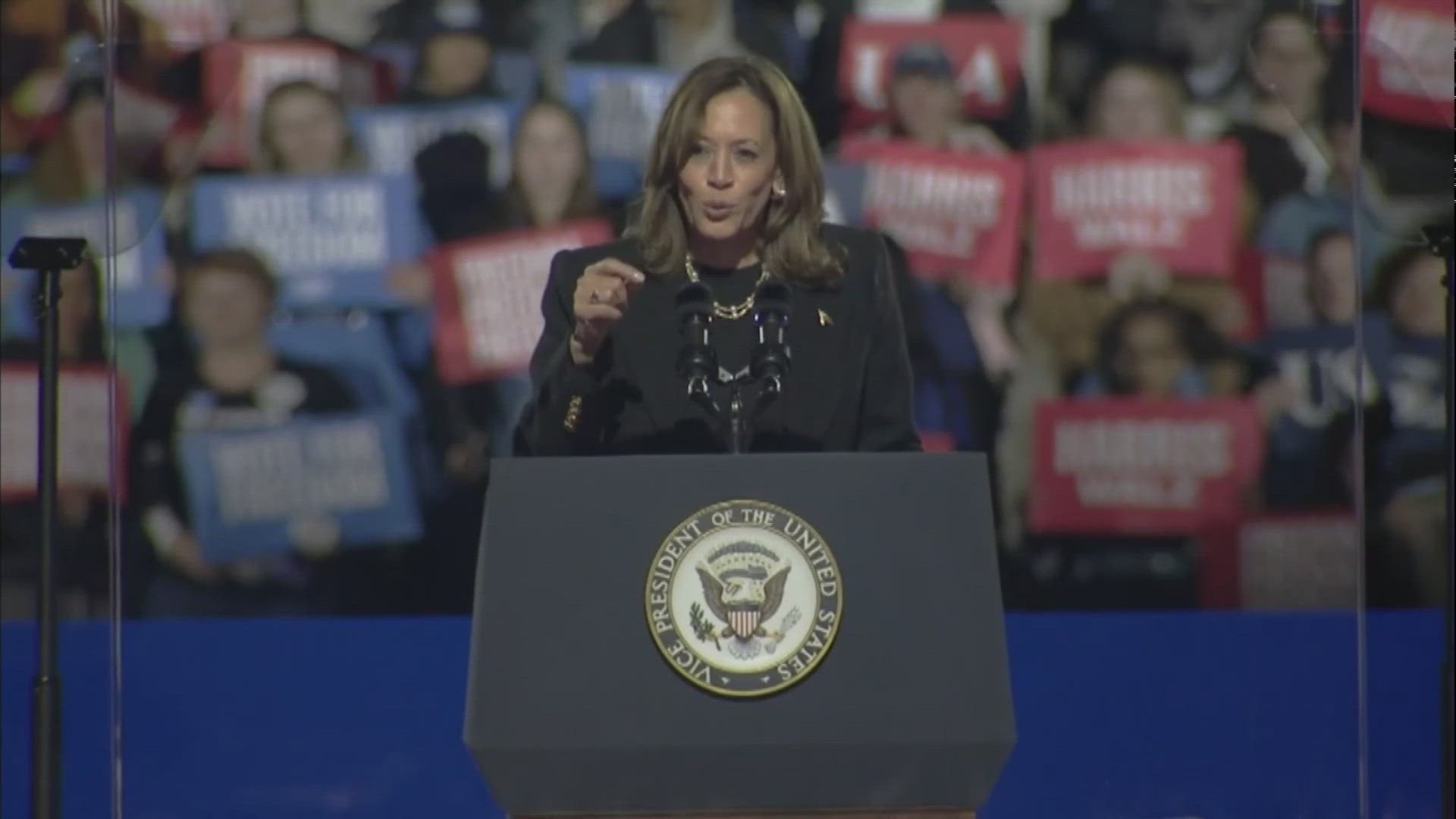 Vice President Kamala Harris focused the final hours of her presidential bid in battleground Pennsylvania.  