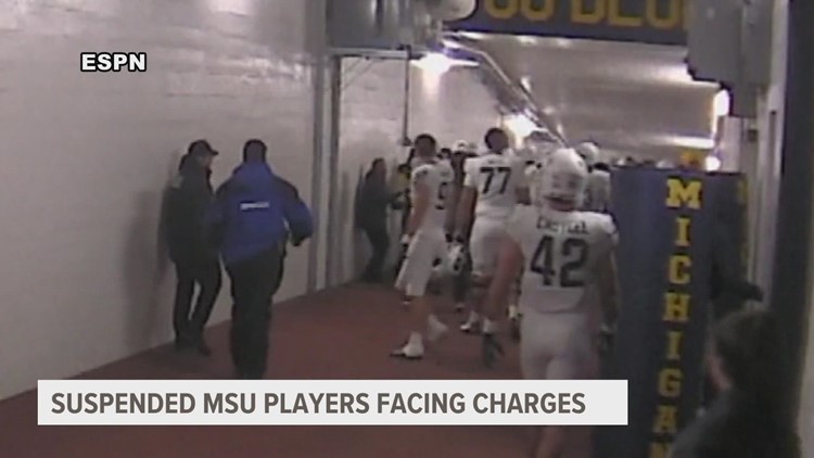 Suspended Michigan State University football players facing charges after tunnel brawl