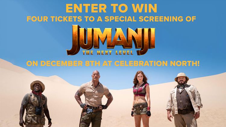 CONTEST COMPLETE - Enter to win four tickets to a special screening of Jumanji: The Next Level!