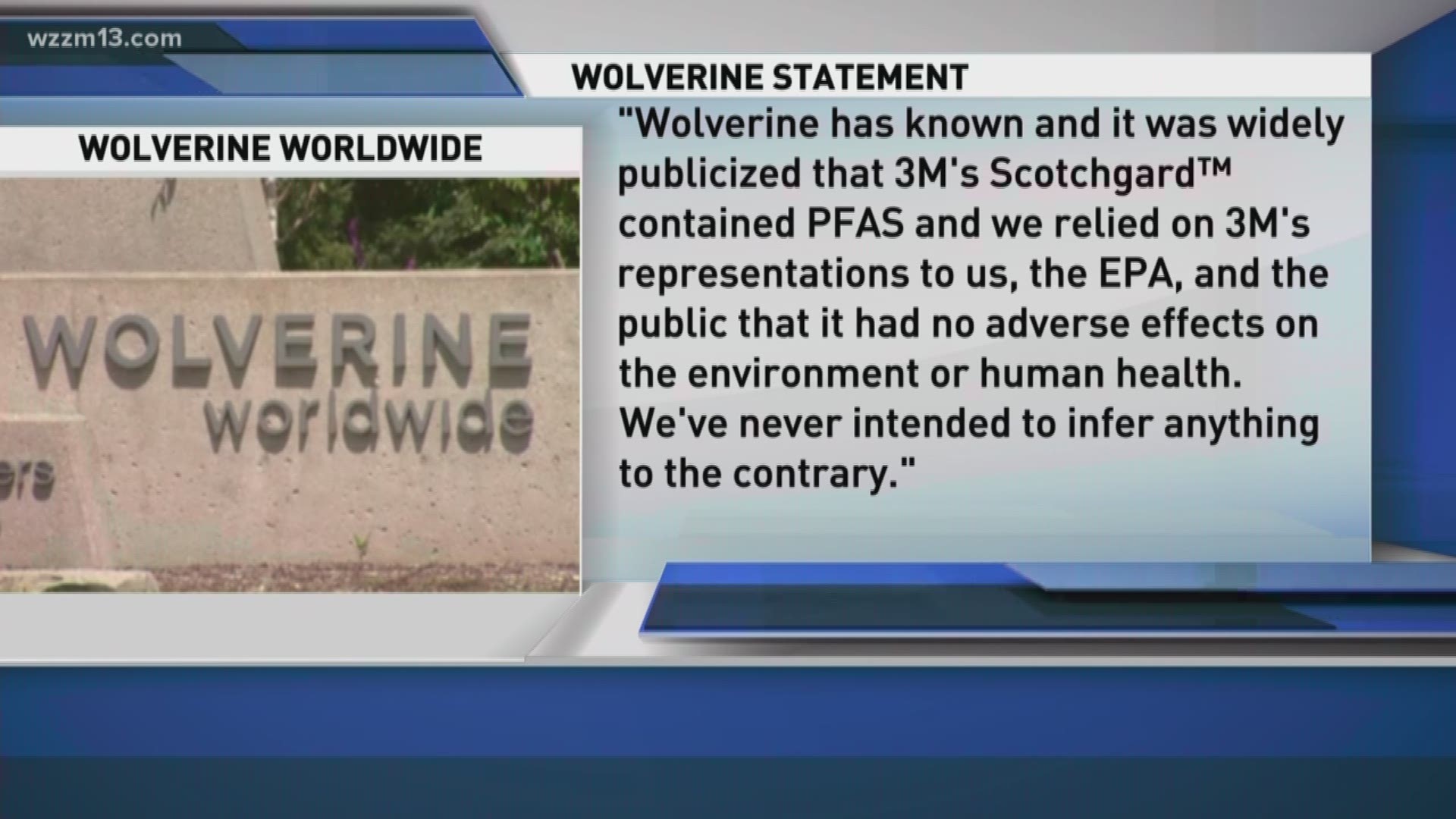 3M said they informed Wolverine Worldwide about the chemicals in the Scotchguard product that the company used.