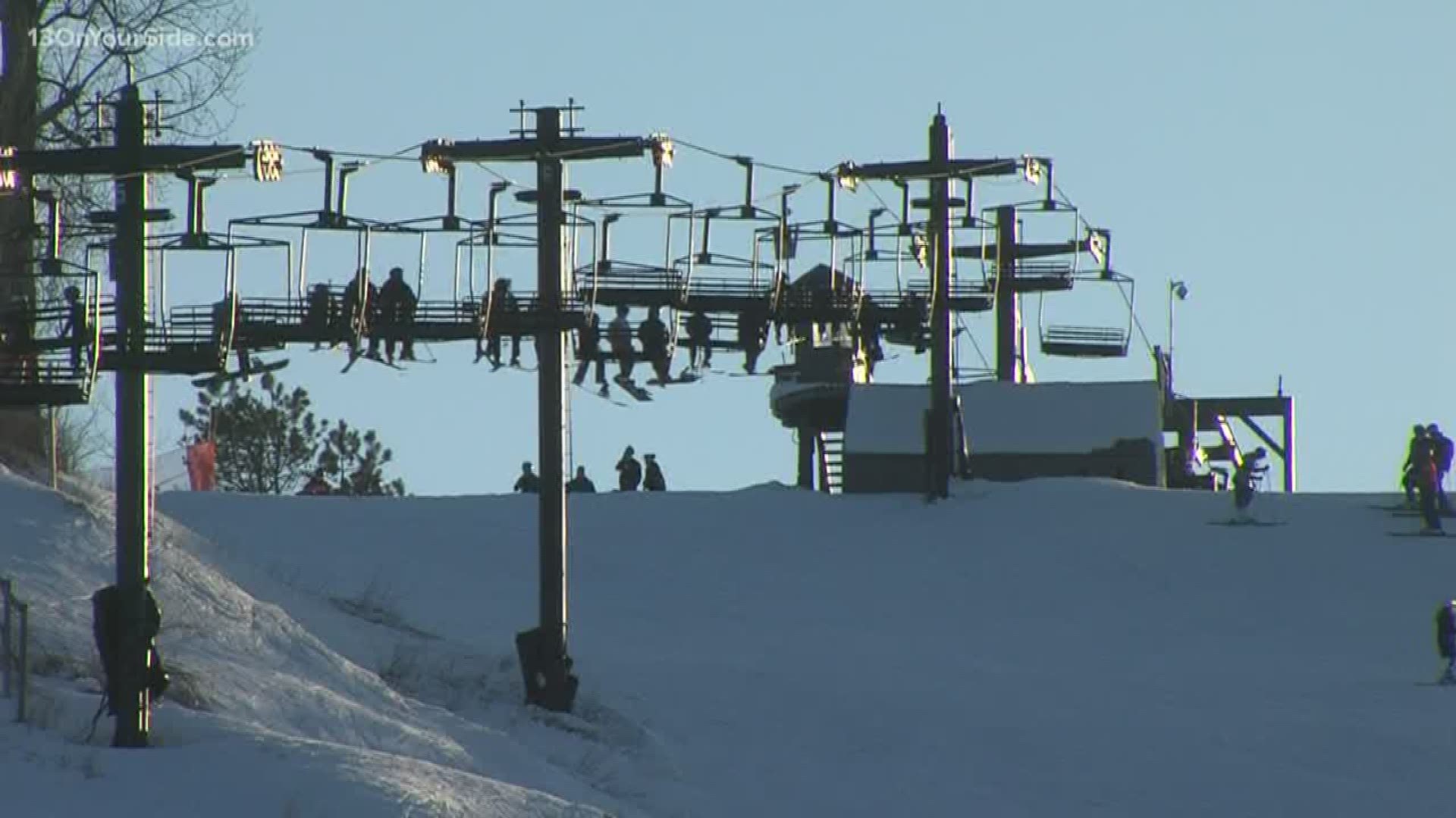 ven though temperatures hit nearly 50 degrees in West Michigan on Sunday, it didn't stop skiers and snowboarders from going to Cannonsburg.