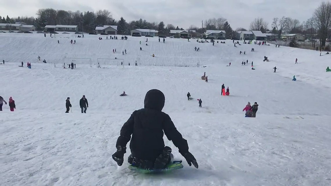 Sledding at Charlie’s dump
