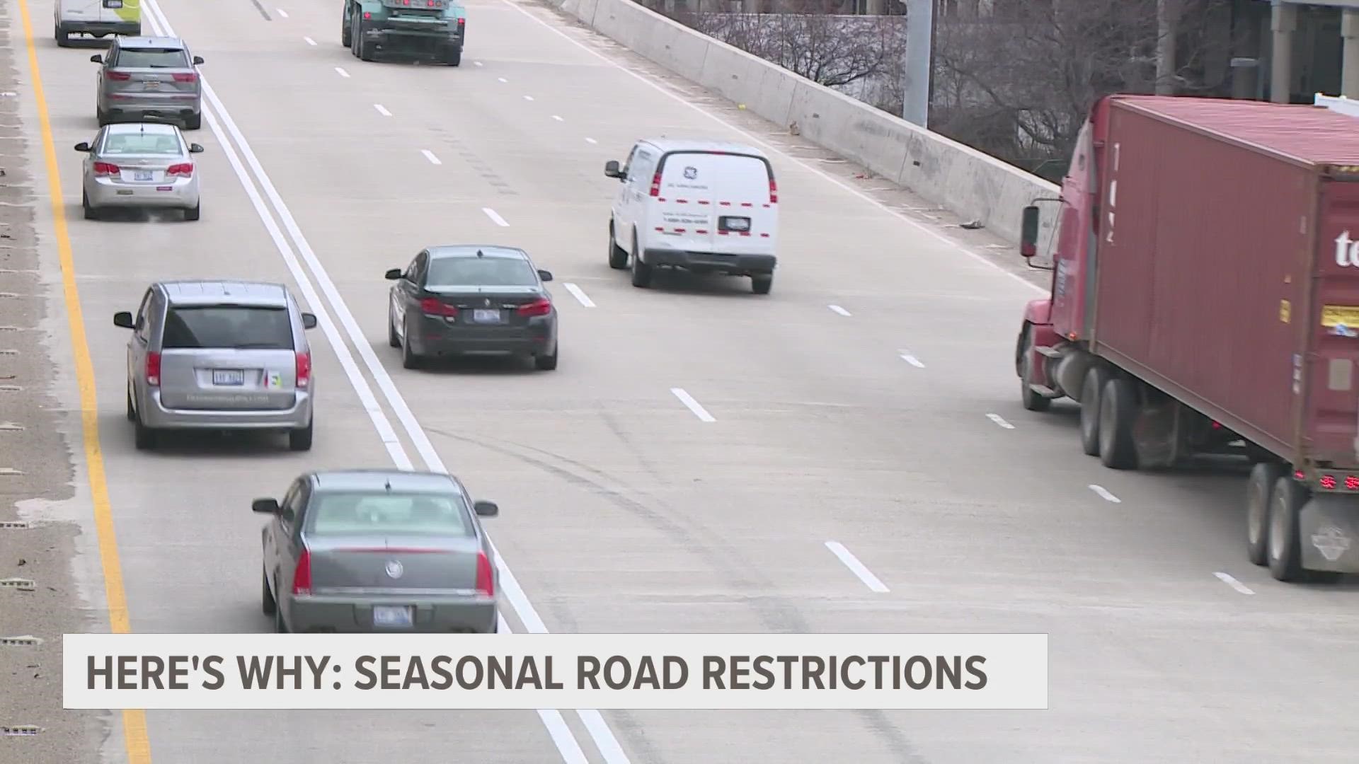 If you've been on the highway this week, you've likely seen the signs advising that seasonal weight restrictions are in effect on West Michigan roads.