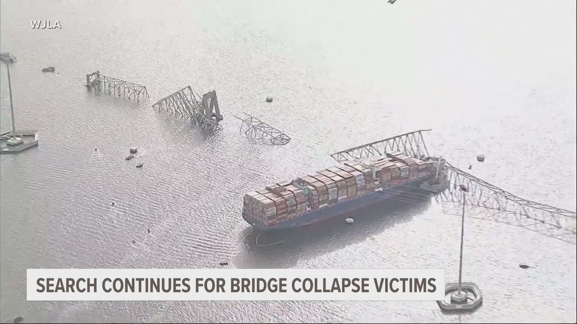 A container ship has rammed into a major bridge in Baltimore, causing it to snap in several places and plunge into the river below.