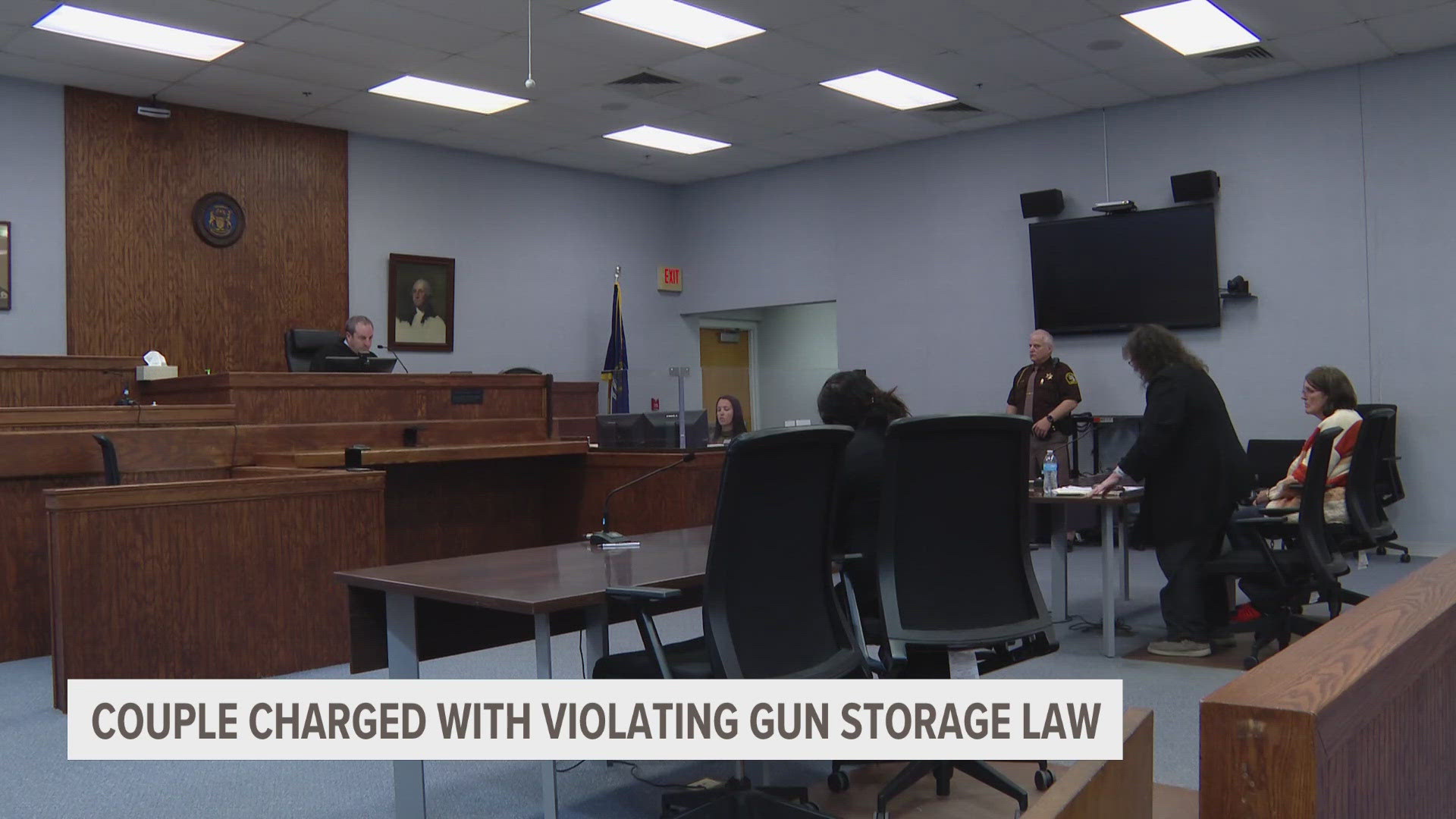 Both grandparents are expected to be arraigned in court Thursday for violating the firearms safe storage law with a minor present.