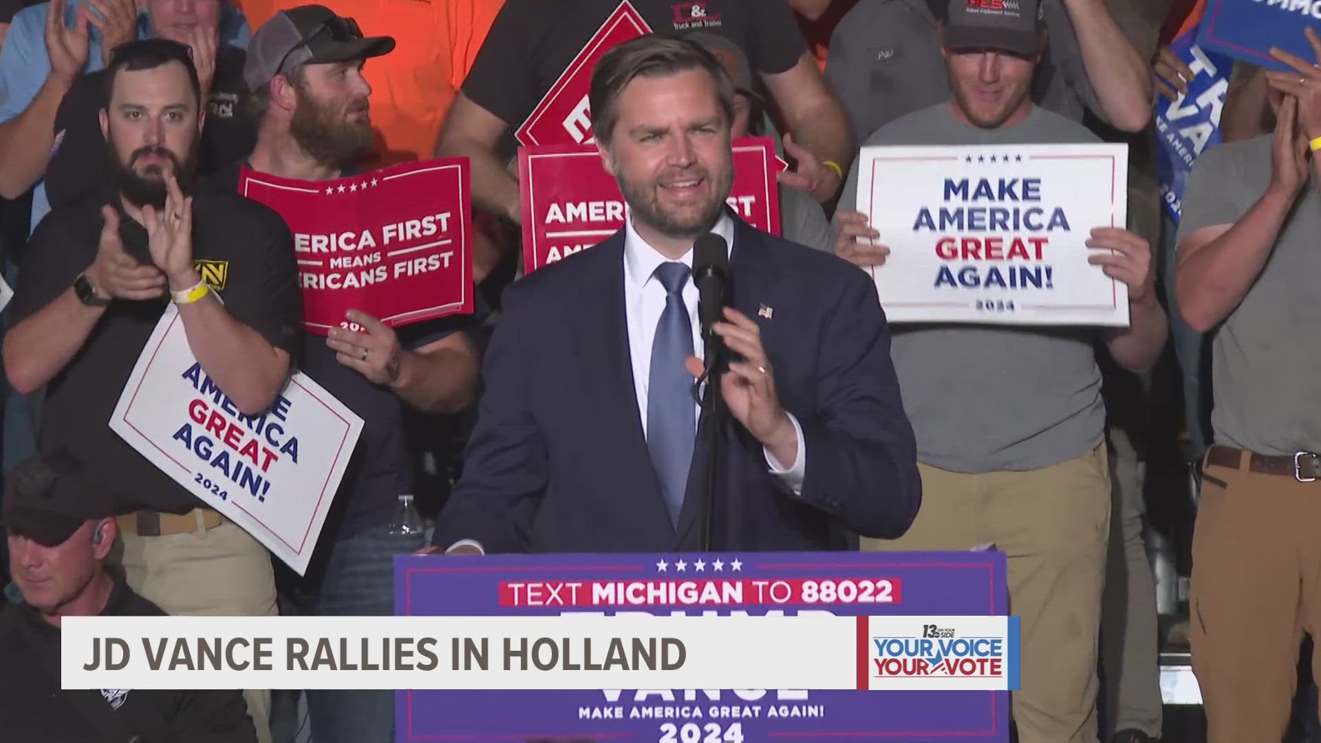 Vance's stop could be the last he makes to West Michigan as we're in the final days before Election Day.