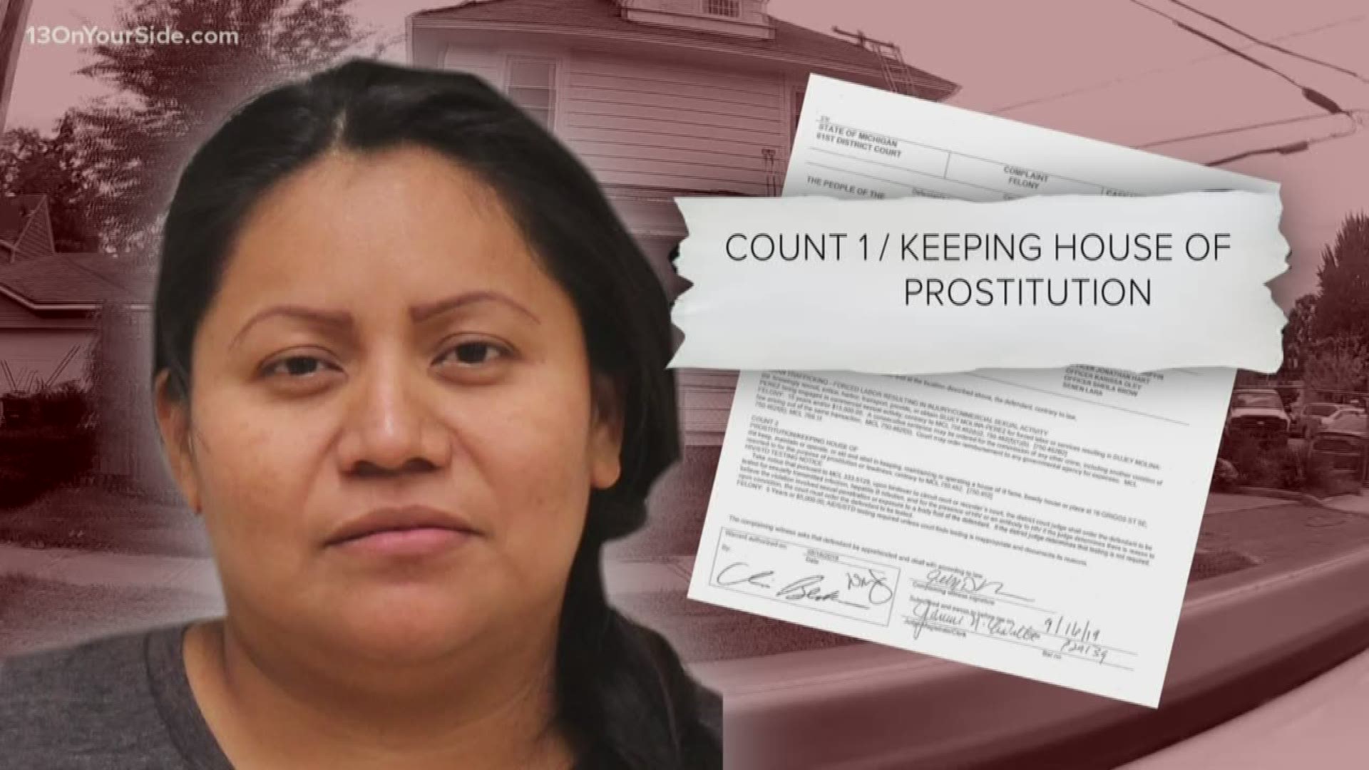 A woman brought from Houston to Grand Rapids under the belief she would be working as a housekeeper instead was forced into prostitution, court records show.