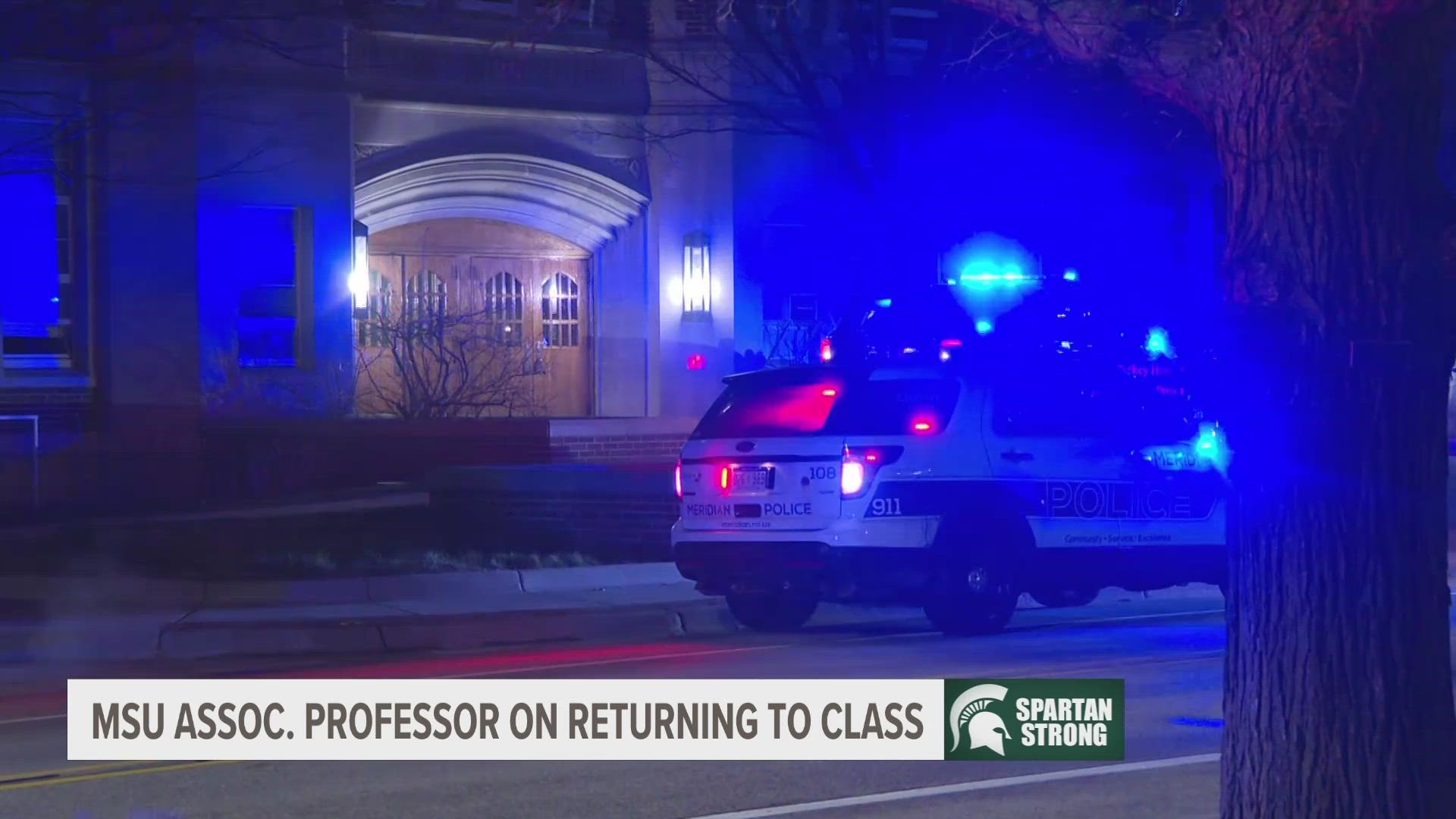 Associate Professor Mitchell Robinson's son was at the MSU Union during the mass shooting, and one of his students was hurt.