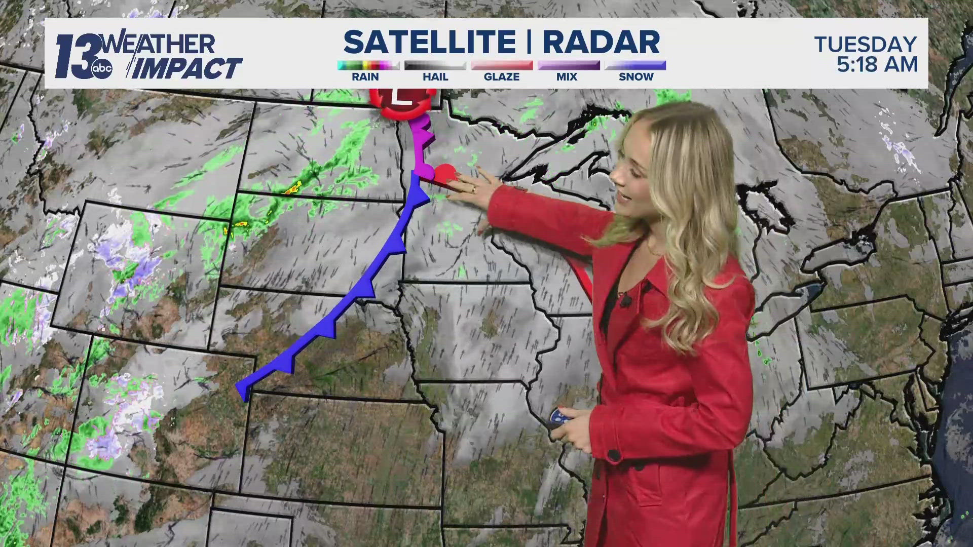 Near-record warmth is expected today & tomorrow.