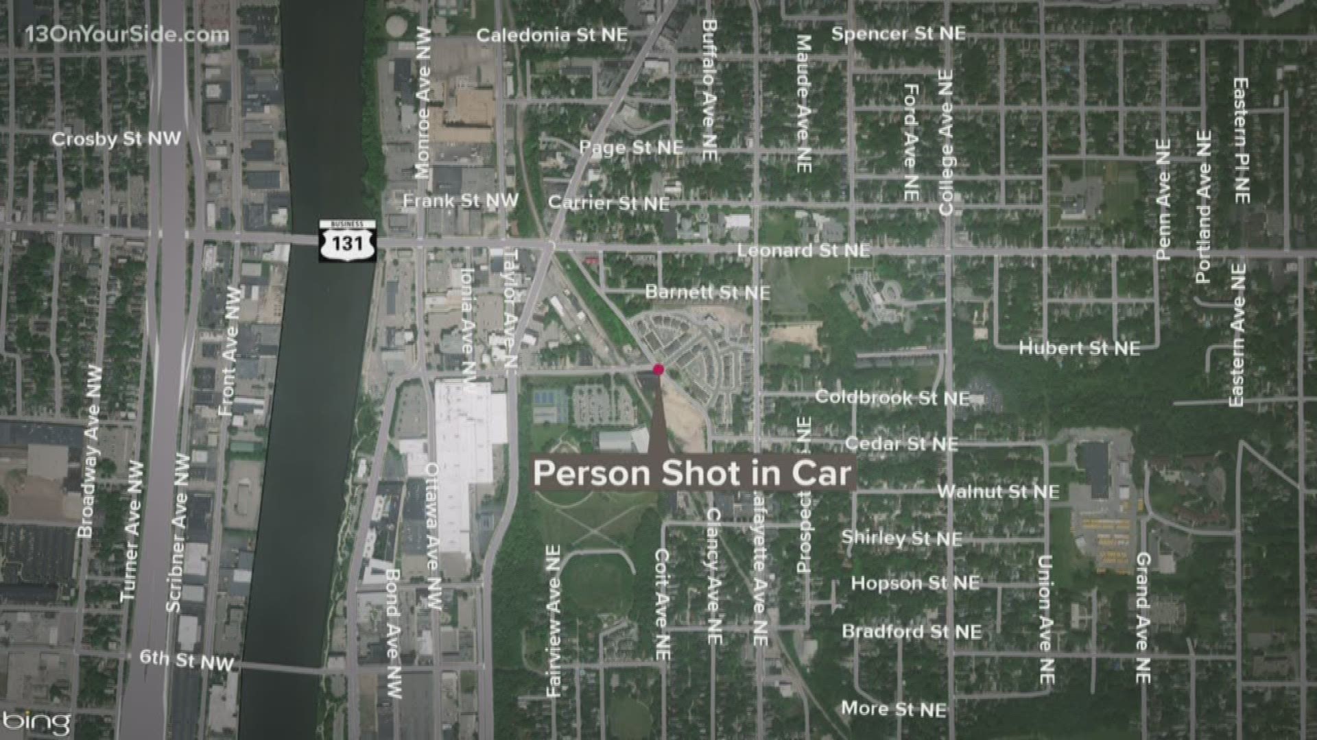 A man says he was sitting in his car on Grand Rapid's northeast side when he was shot. It happened around 10:40 p.m. Friday near Coldbrook St. and Clancy Ave. He has non-life threatening injuries and there is no description of a suspect.