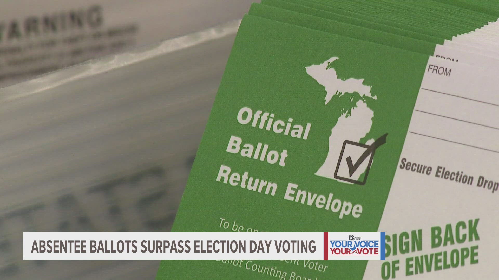 The Kent County clerk said 58% of ballots cast in the August primary were from absentee voting.