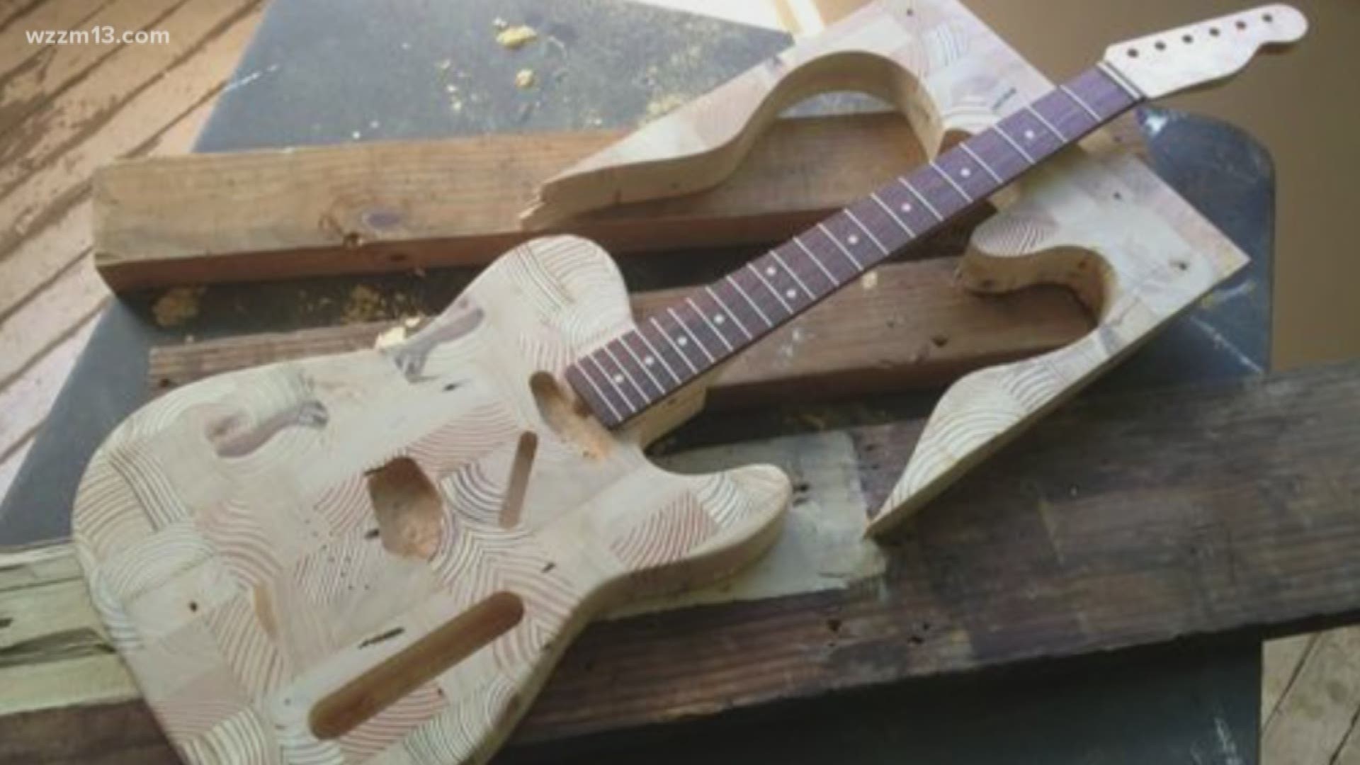 Guitars being made out of Chevrolet plant wood