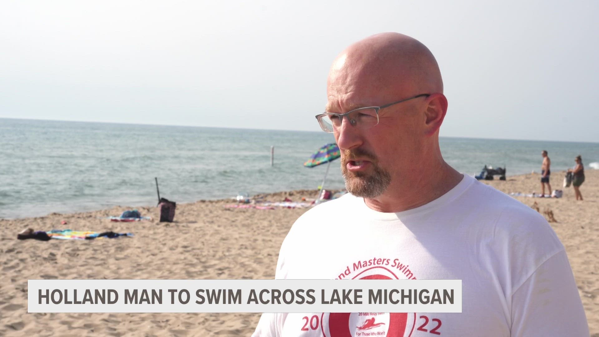 50-year-old Bryan Huffman will attempt to swim across Lake Michigan in August to raise money for free community swim lessons at Holland Aquatic Center.