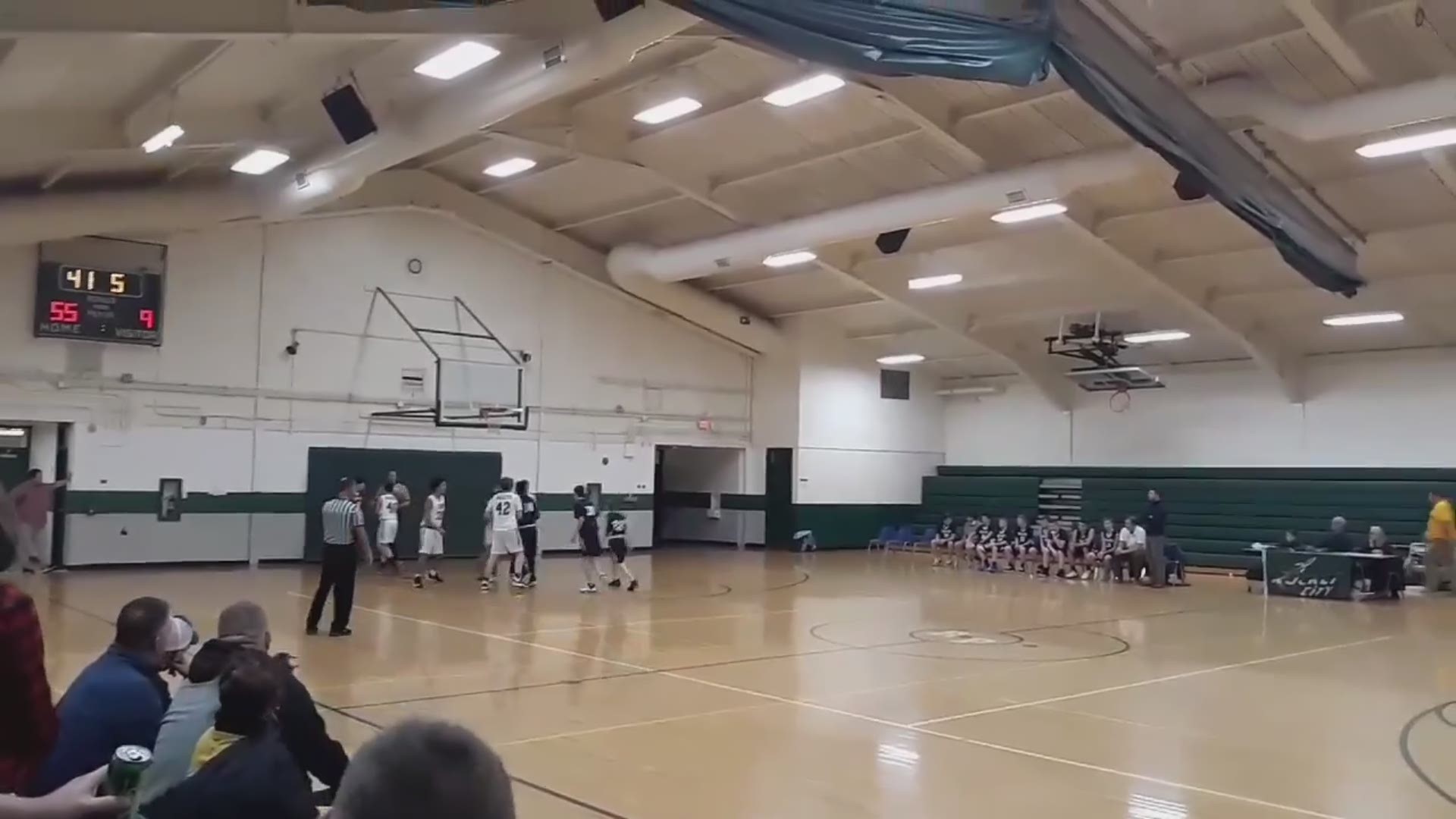 John Underwood is a student and basketball team manager at Reeths-Puffer Middle School, but he got asked to play Monday night, and what happened next was amazing.