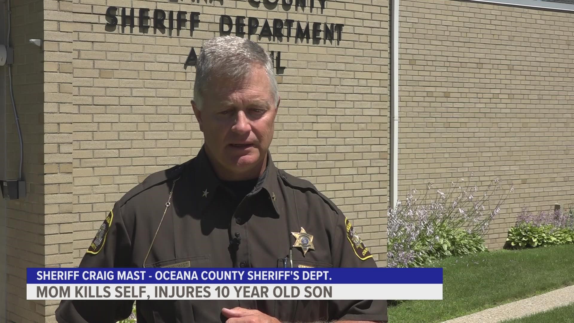 A 10-year-old boy is clinging to life after his mother shot him in the head, and then shot herself in Oceana County. The mother was found dead.