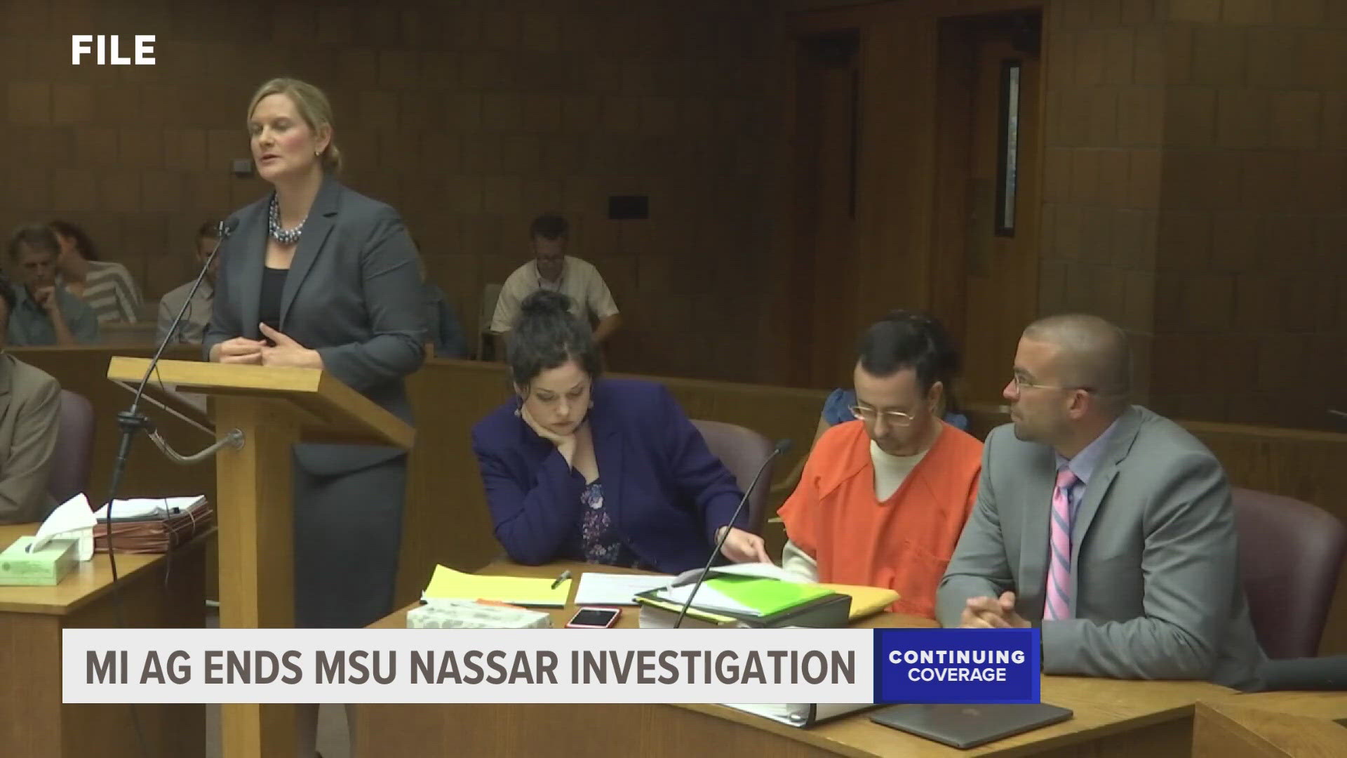 Michigan's attorney general says records finally given up by Michigan State University don't reveal anything new about convicted sports doctor Larry Nassar.