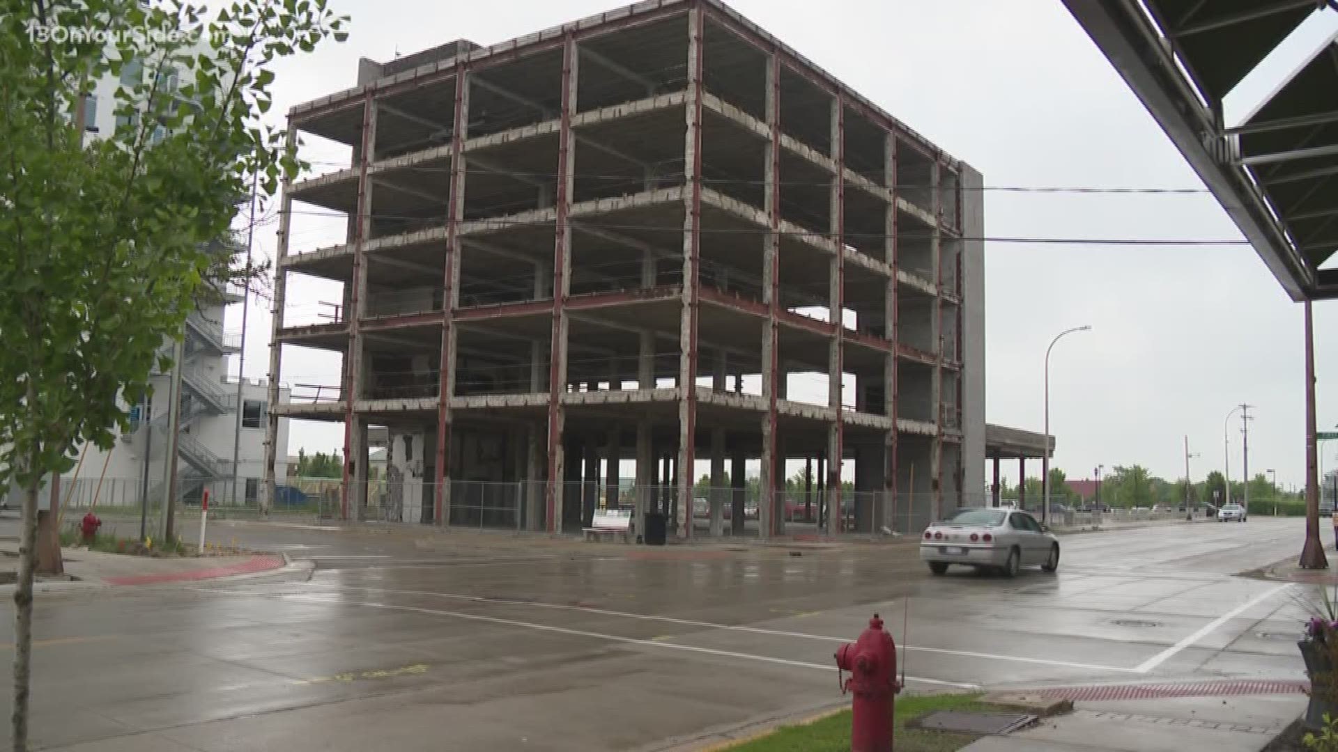 City leaders in Muskegon believe the steel frame to the former Ameribank building still holds great potential for redevelopment in the city's downtown.