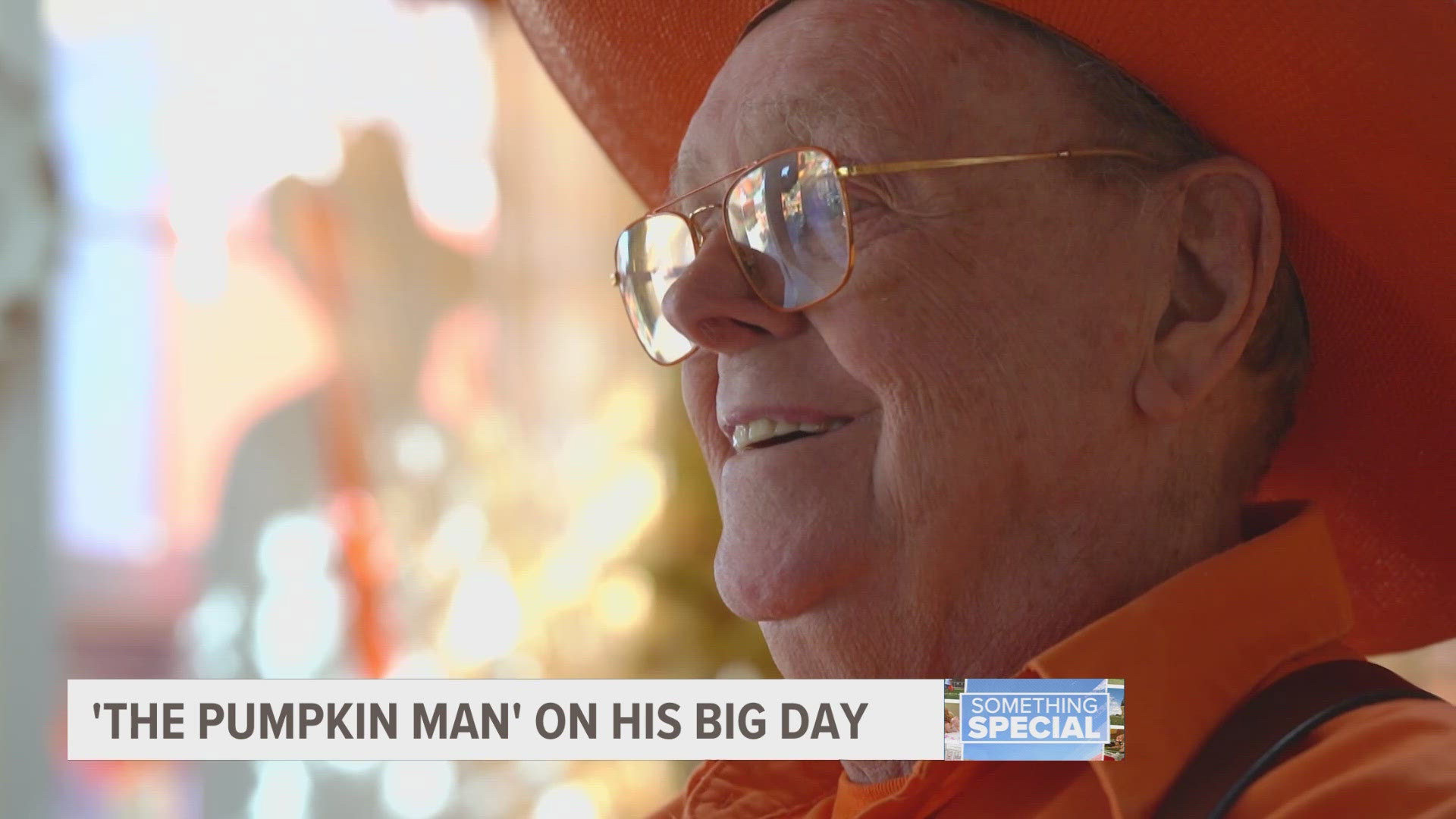 Every autumn, thousands flock to Gene's farm for pumpkins, making memories and a new friend. Here's the story of a man dressed in orange with a zest for life at 88.