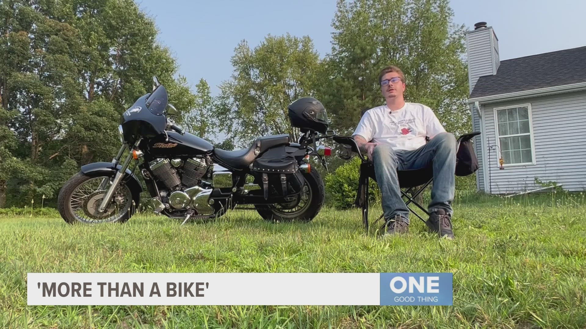 Noah Davy was determined to find a black Honda Shadow Spirit that used to belong to his late brother Shane, and he was able to find it after asking for help.