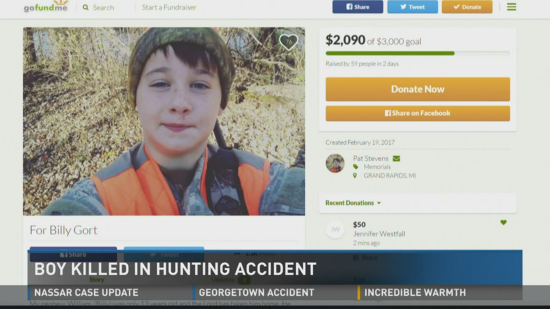 Boy killed in hunting accident