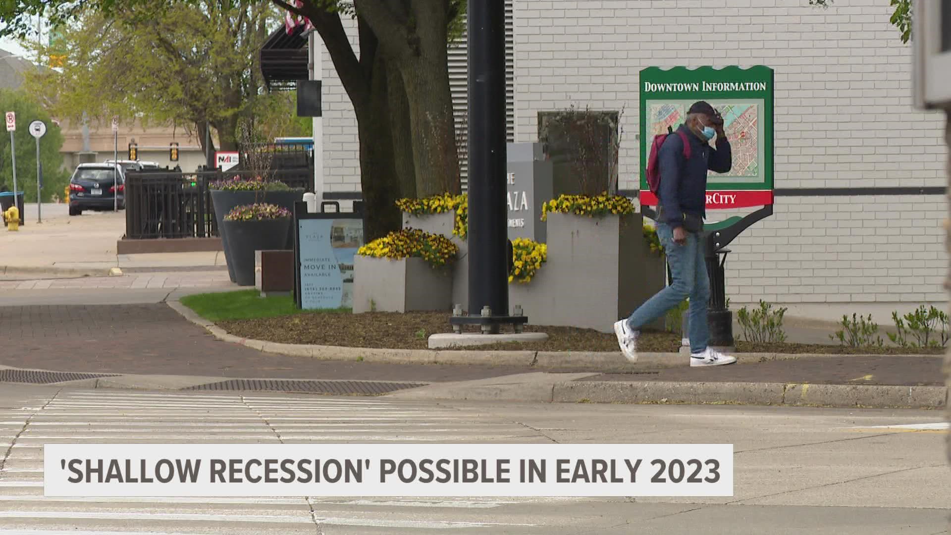 Brian Long, director of supply chain research at GVSU, says he is 80% certain West Michigan is heading toward a shallow recession by the beginning of next year.