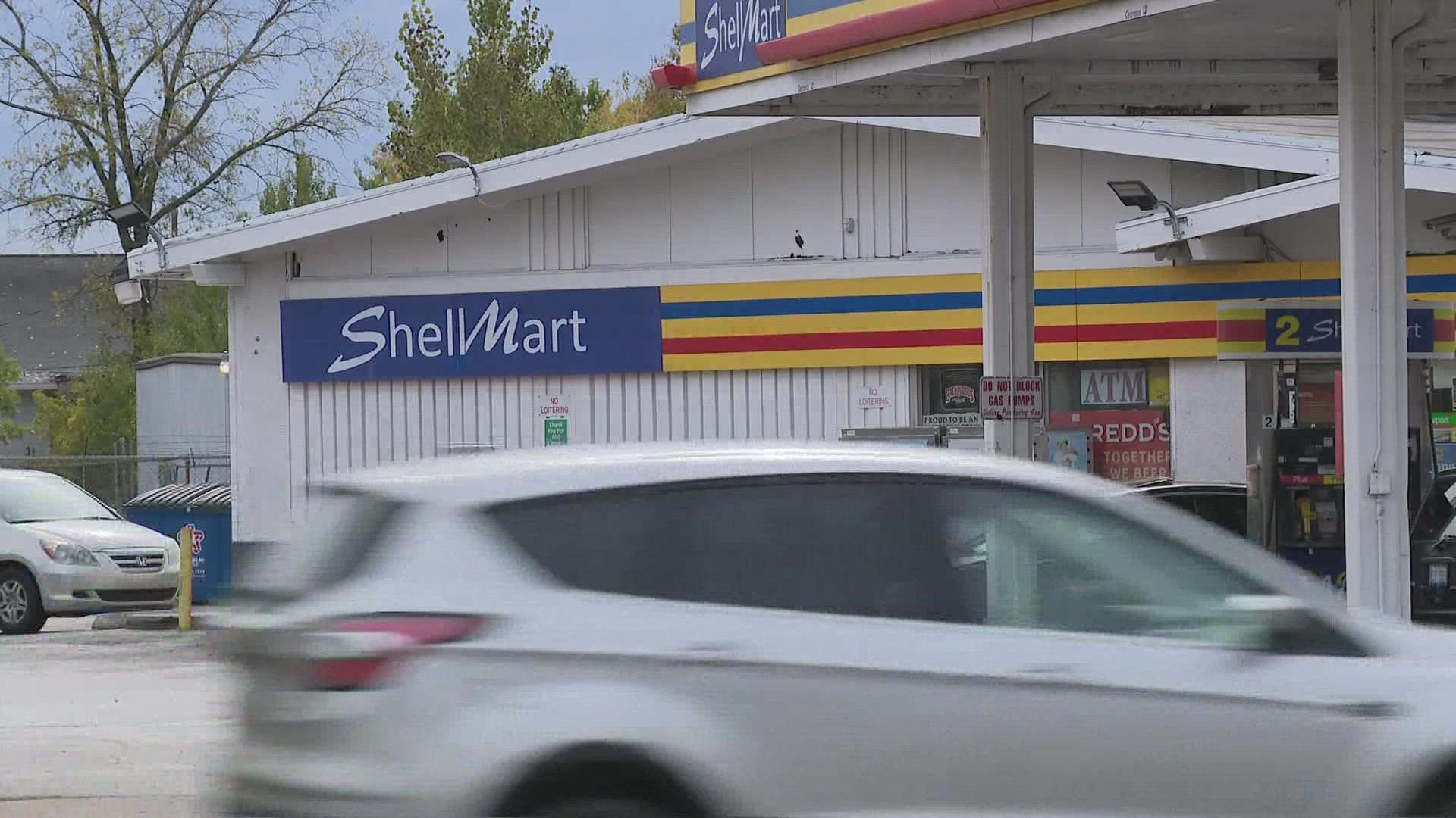 Police were dispatched to the Shell Mart gas station around 2:24 a.m. on Sunday, where they found one man injured from gunfire. He later died.