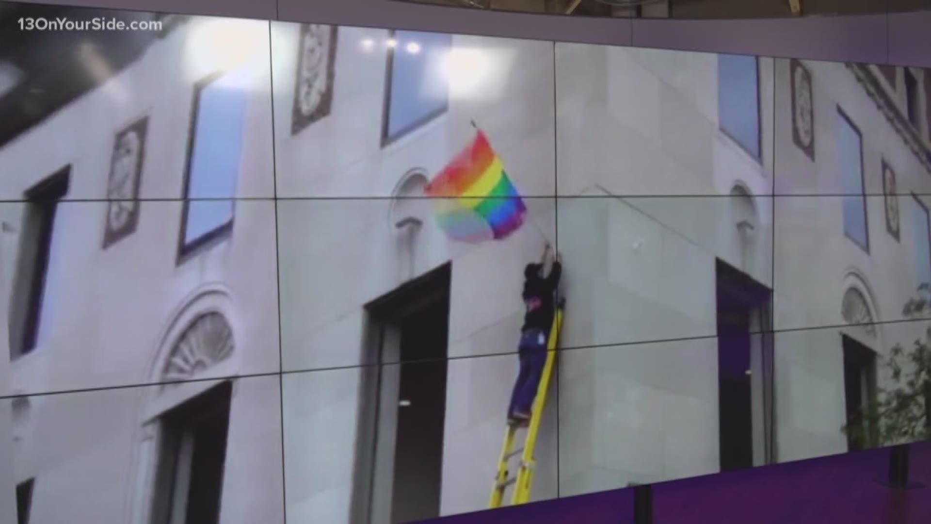 Pride flags fly at state building for the first time