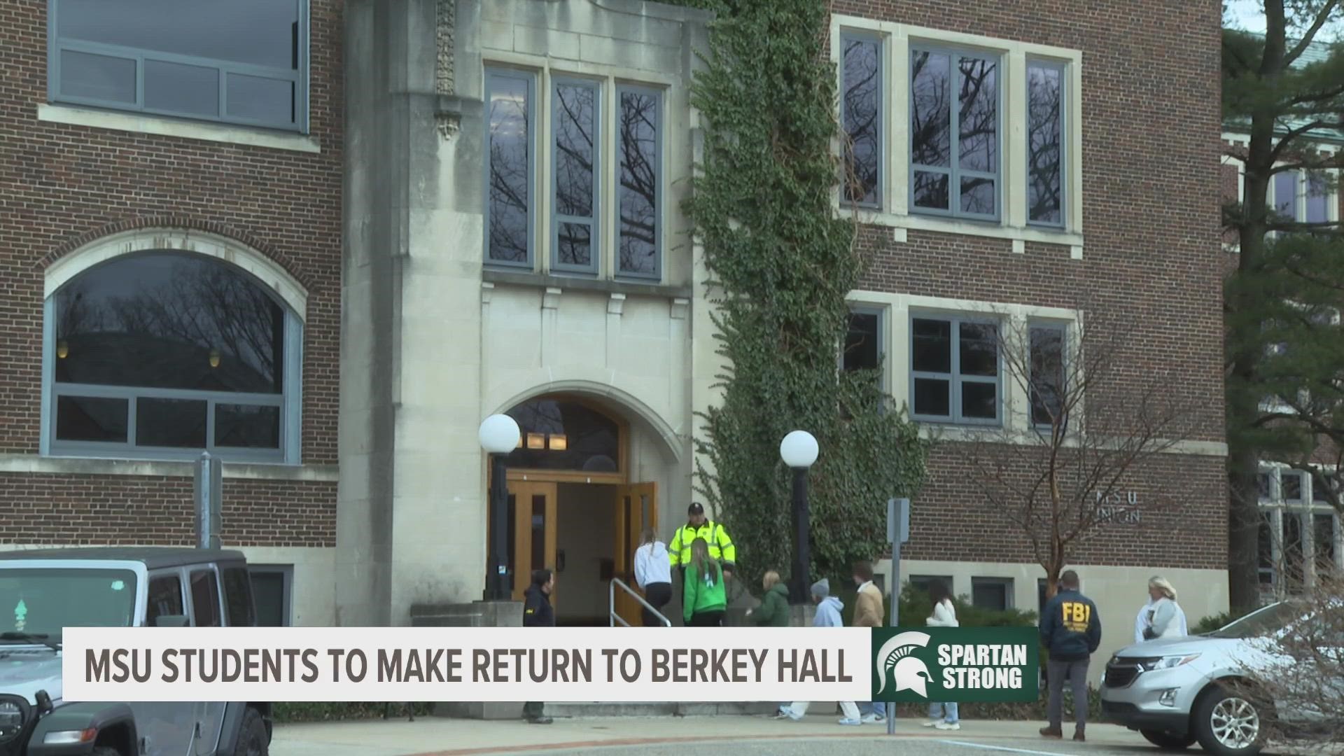 On Wednesday, students returned to the MSU Union building to retrieve belongings left during Monday's shooting. On Thursday, students will do the same at Berkey.