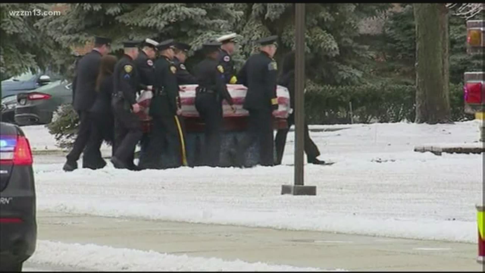 The funeral Mass for former Rep. John Dingell has been slightly delayed by wintery weather in Michigan.