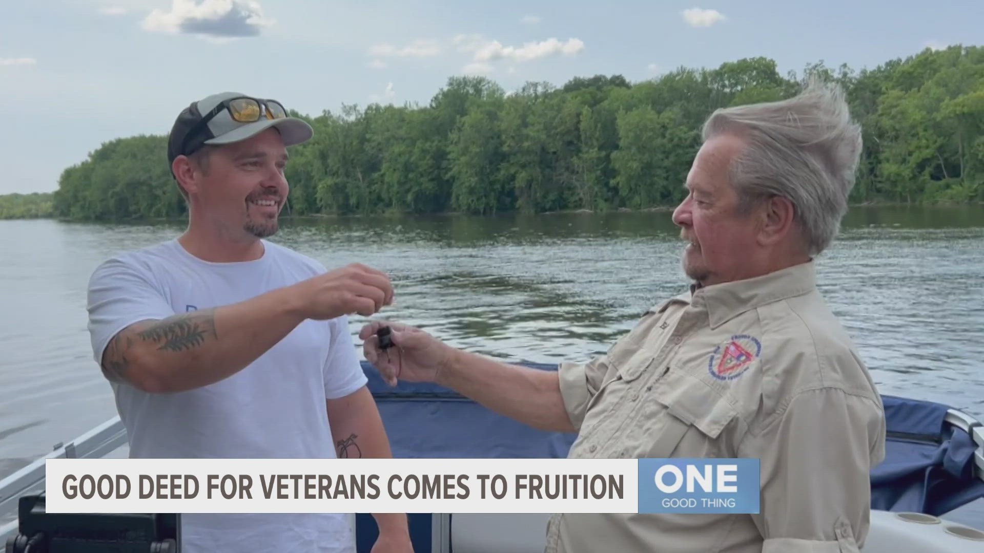 Tom and Cori Sullivan, the owners of Tom's Toons, chose the Croton Sportsmen for Youth and Disabled Veterans to be the recipient of a donated pontoon.
