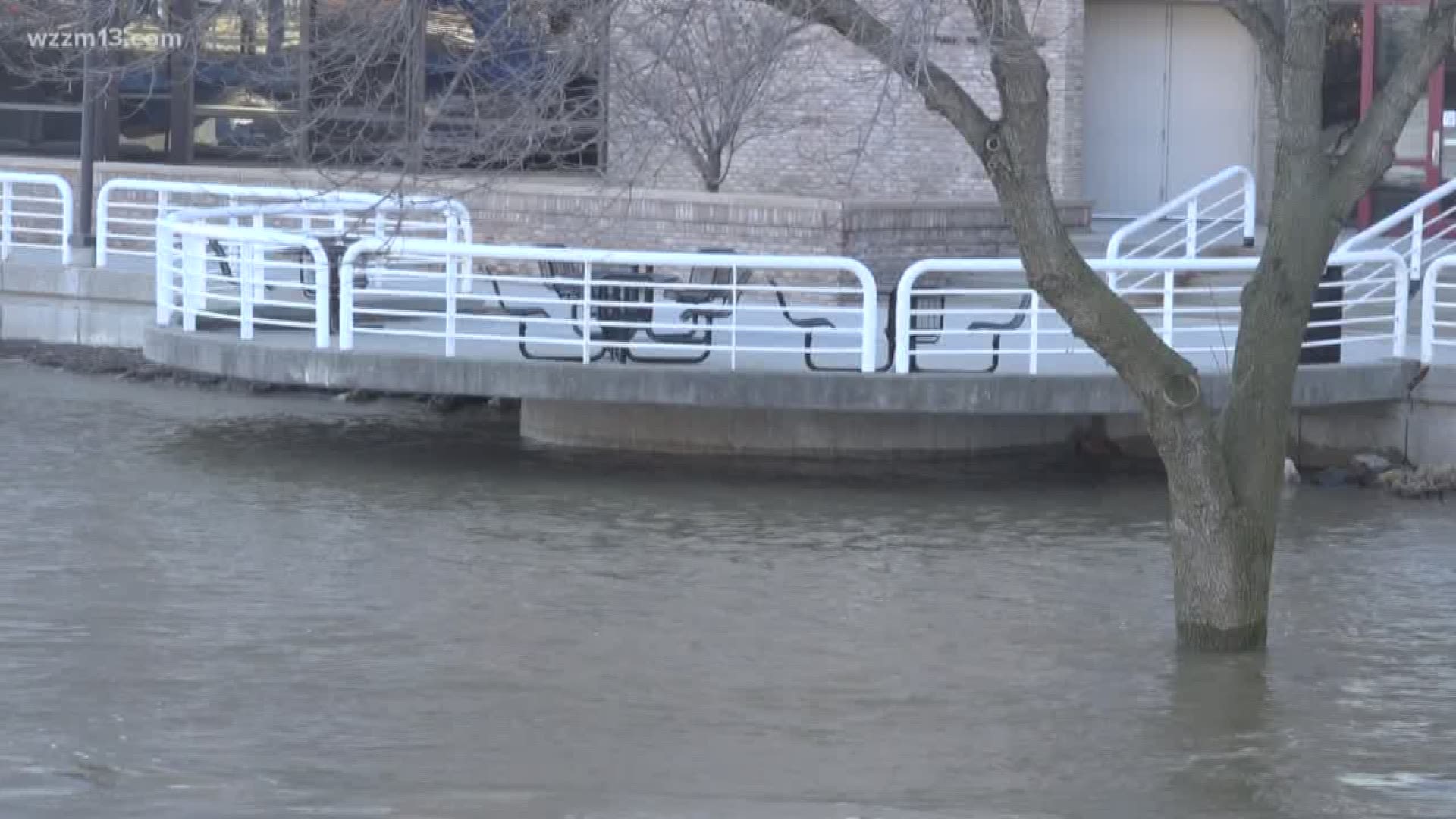Grand River flooding in Grand Rapids