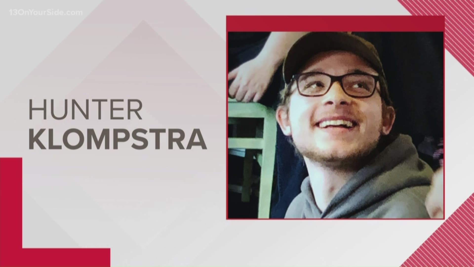 Hunter Klompstra has been missing since about 2 a.m. on Wednesday, Jan. 1.