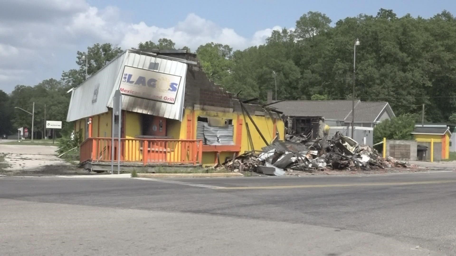 Los Lagos, a taco restaurant in Muskegon county, went up in flames this weekend.