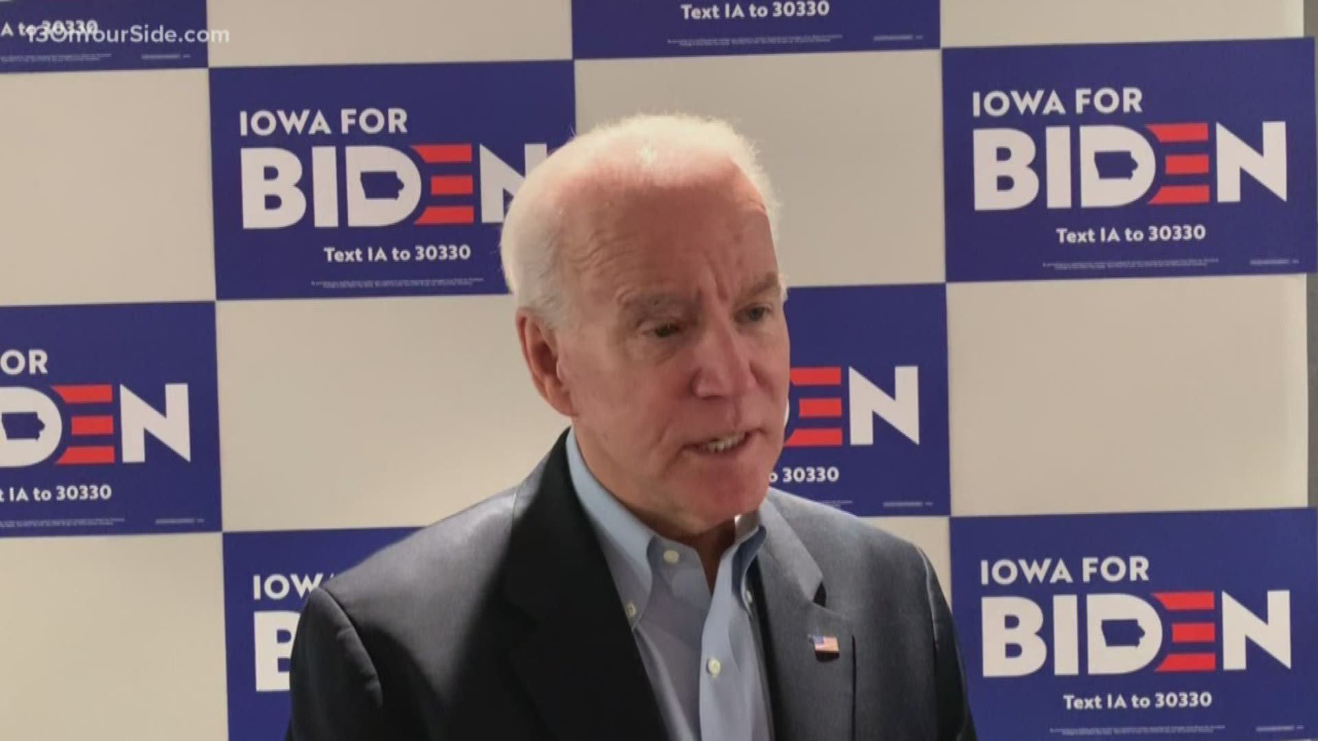 13 ON YOUR SIDE talked to former Vice President and Democratic Presidential candidate Joe Biden in Iowa for the caucus.